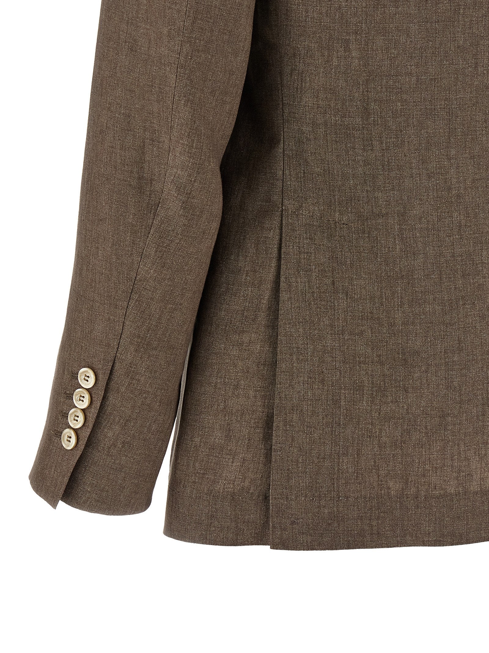 Brunello Cucinelli Brown Linen Men's Blazer