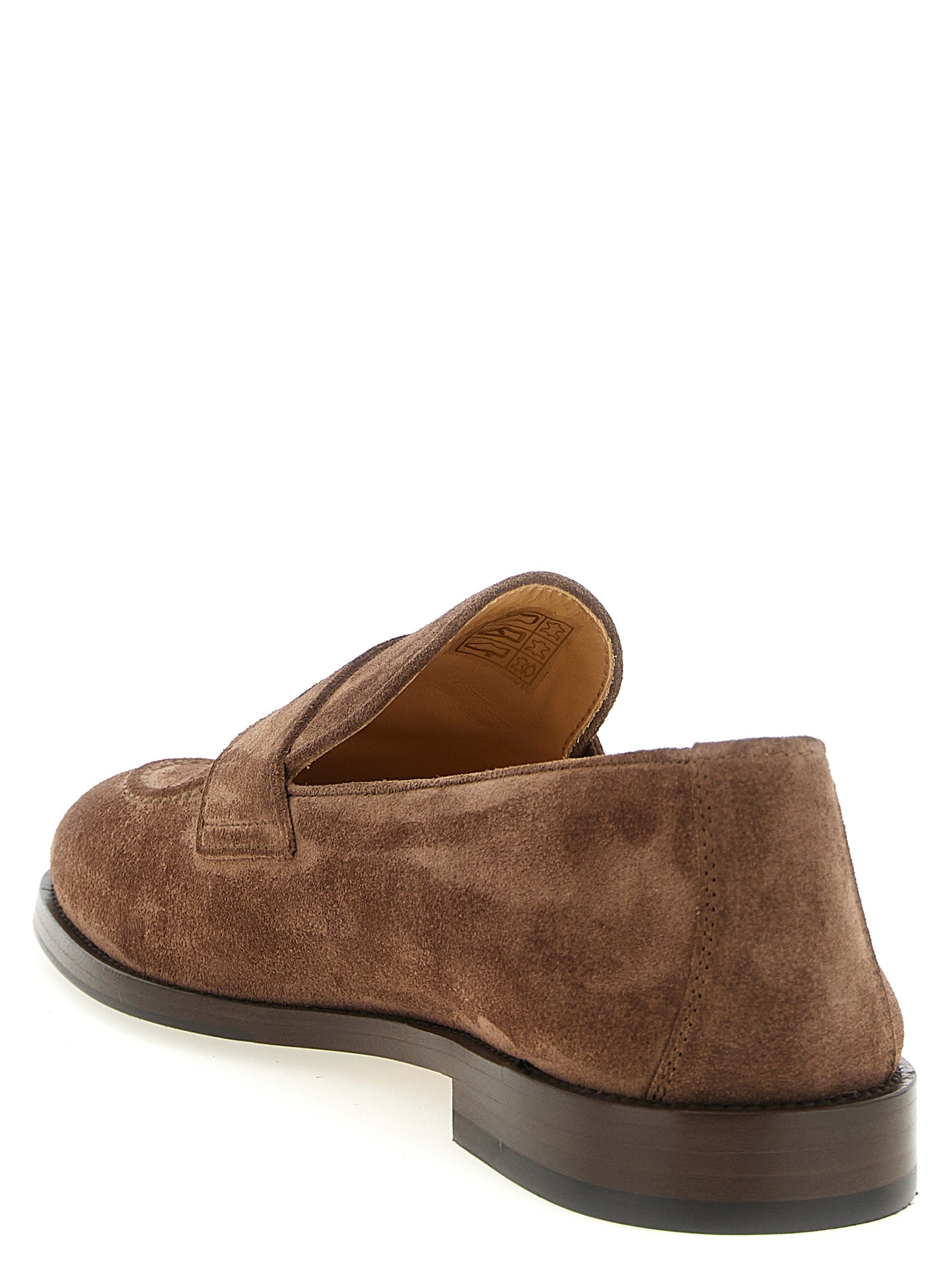 Brunello Cucinelli Brown Calfskin Slip-On Men's Loafers