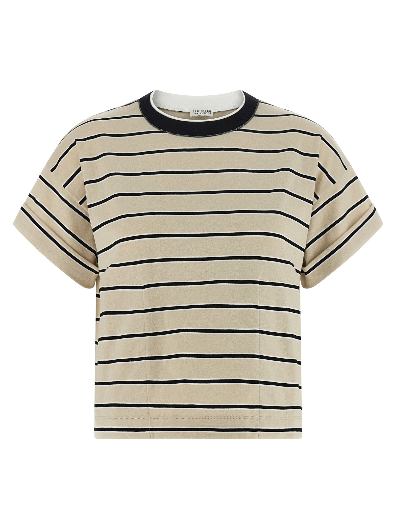 Brunello Cucinelli Beige Cotton Women's T-Shirt