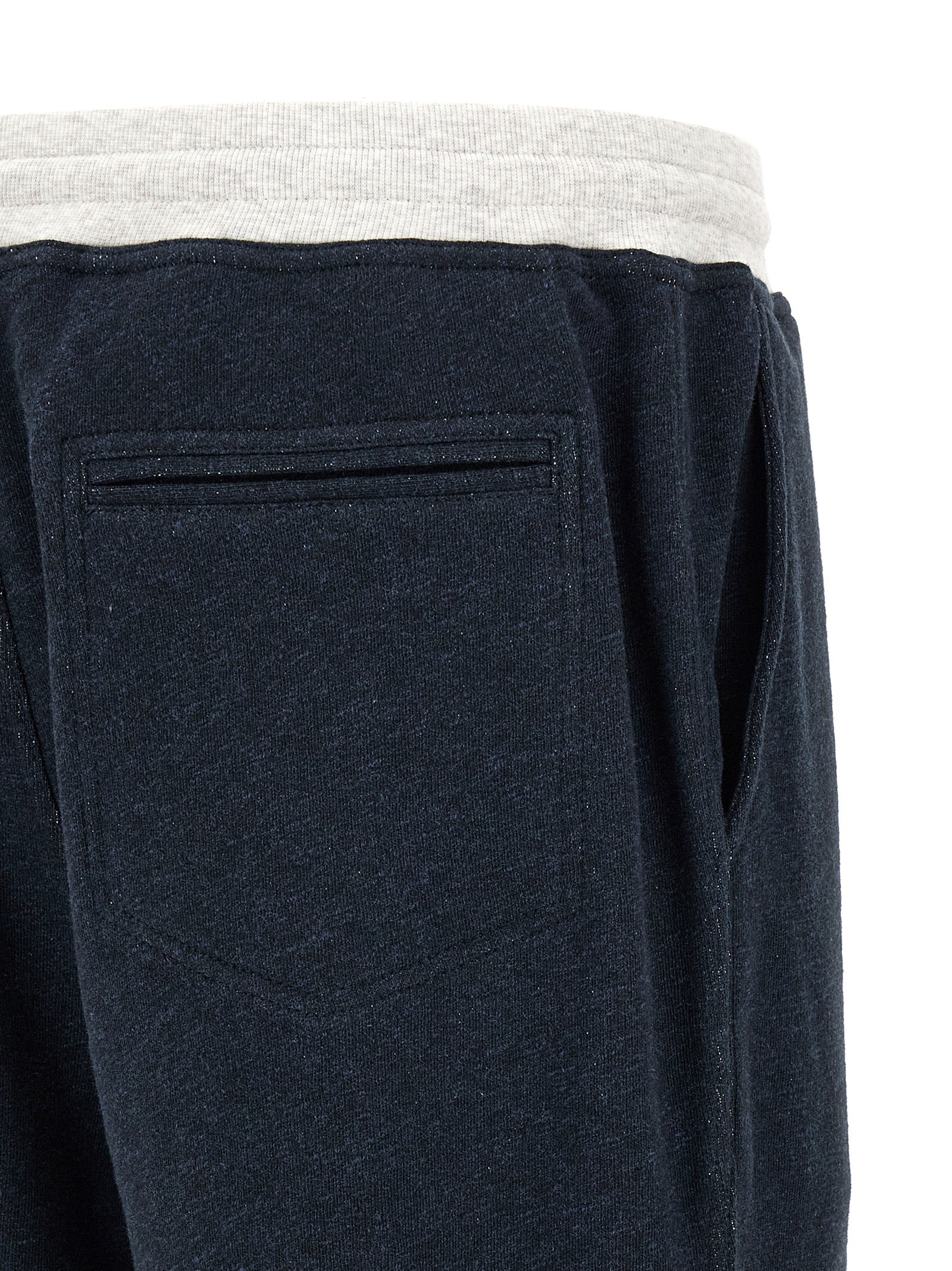 Brunello Cucinelli Blue Cotton Joggers (Workout Men's Pants)