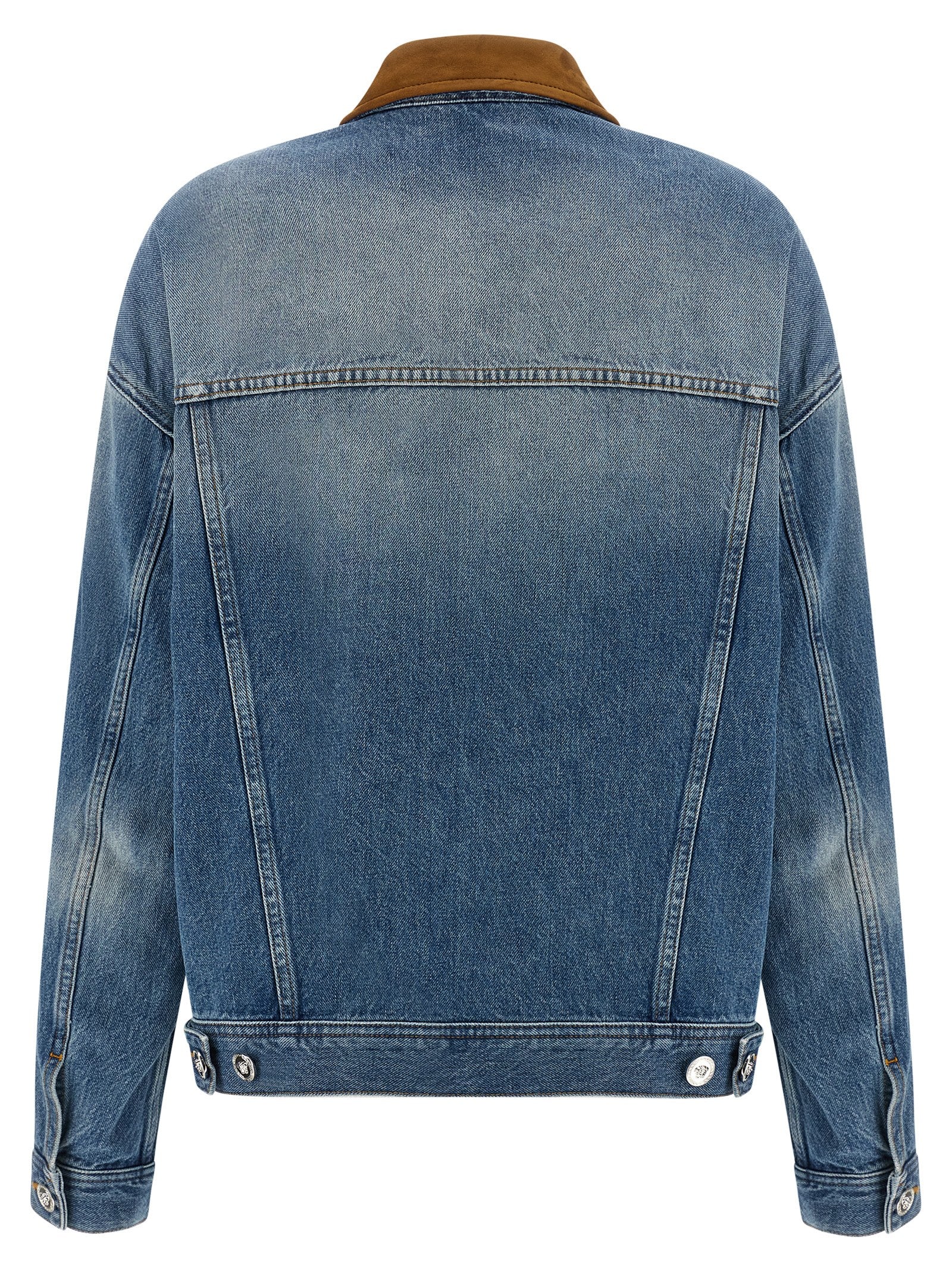 Versace Blue Cotton Denim Women's Jacket