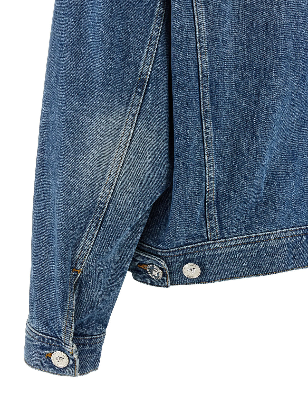 Versace Blue Cotton Denim Women's Jacket
