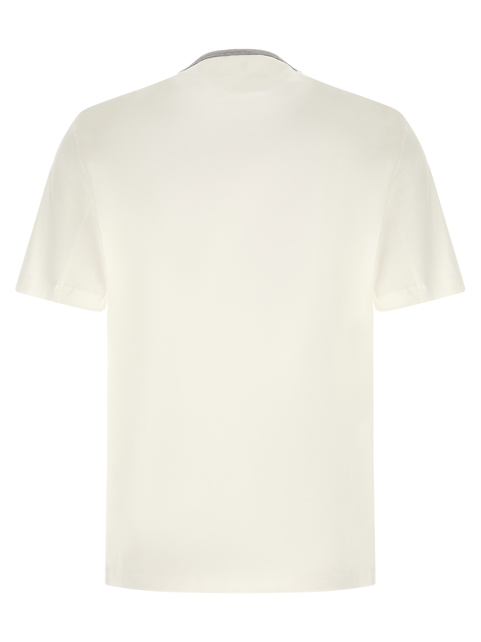Brunello Cucinelli White Cotton Men's T-Shirt