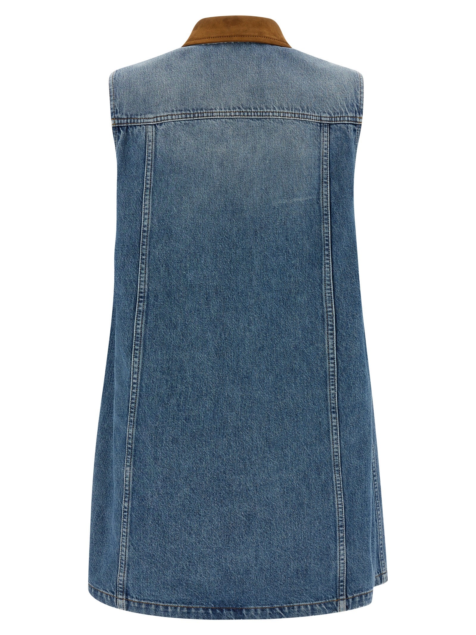 Versace Blue Cotton Short Women's Dress