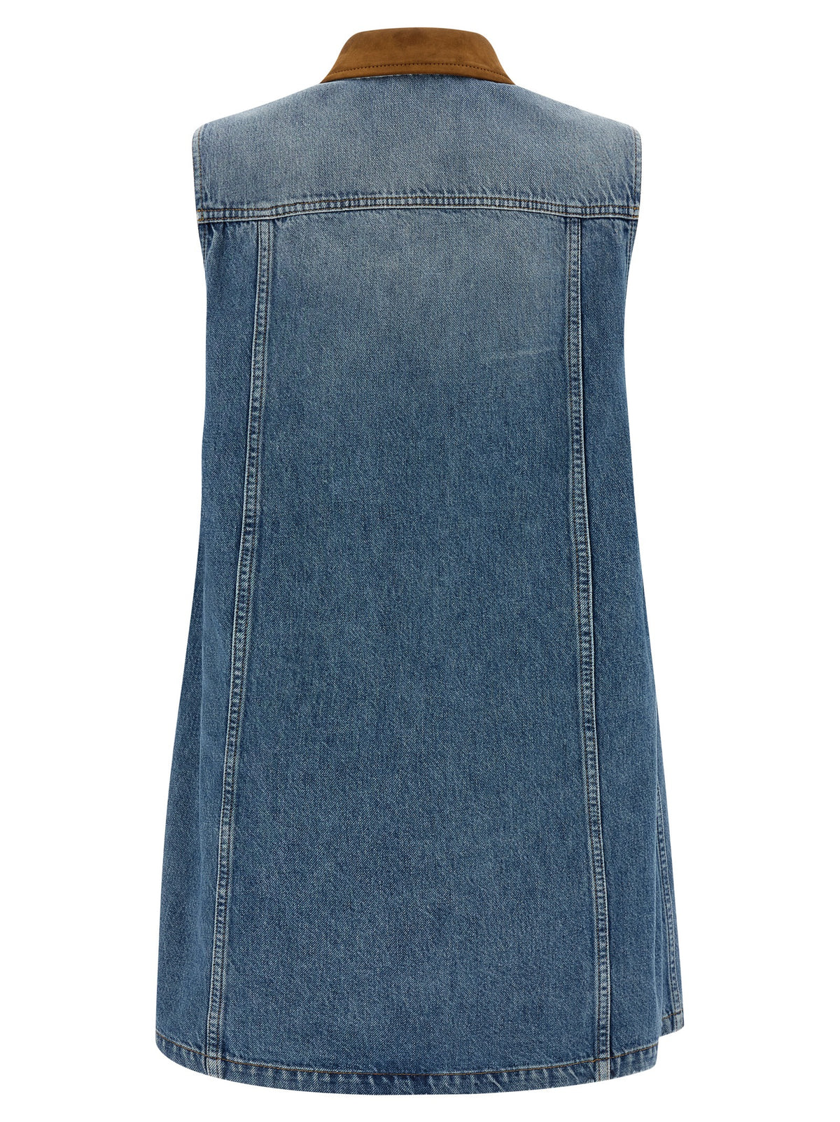 Versace Blue Cotton Short Women's Dress