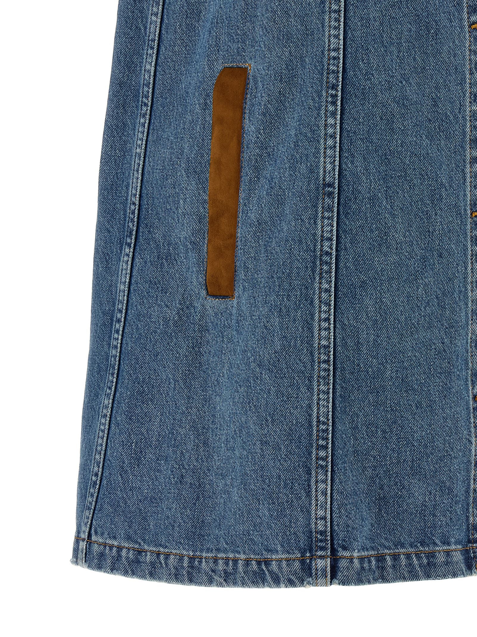 Versace Blue Cotton Short Women's Dress