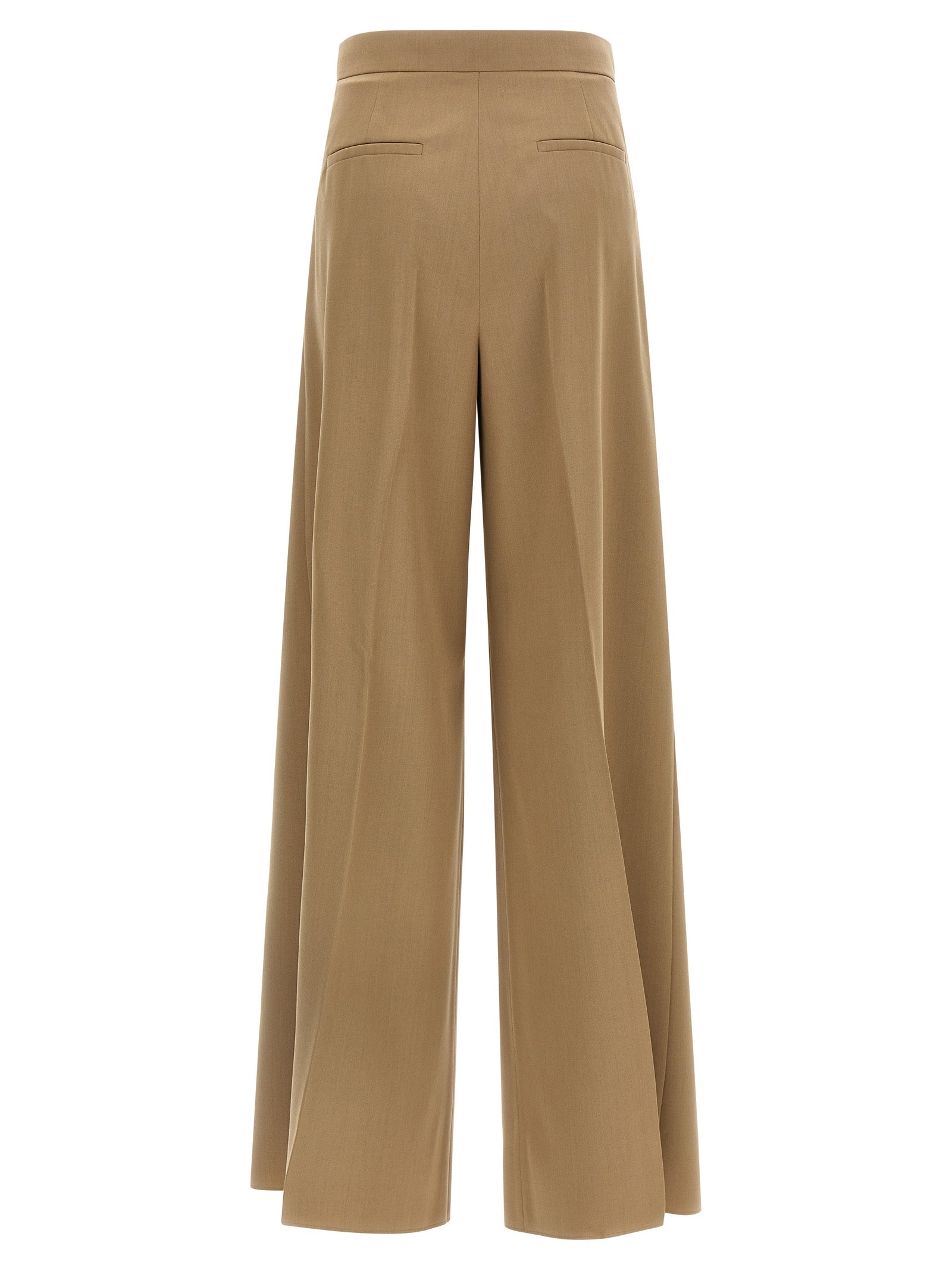Max Mara Brown Virgin Wool Casual Women's Pants
