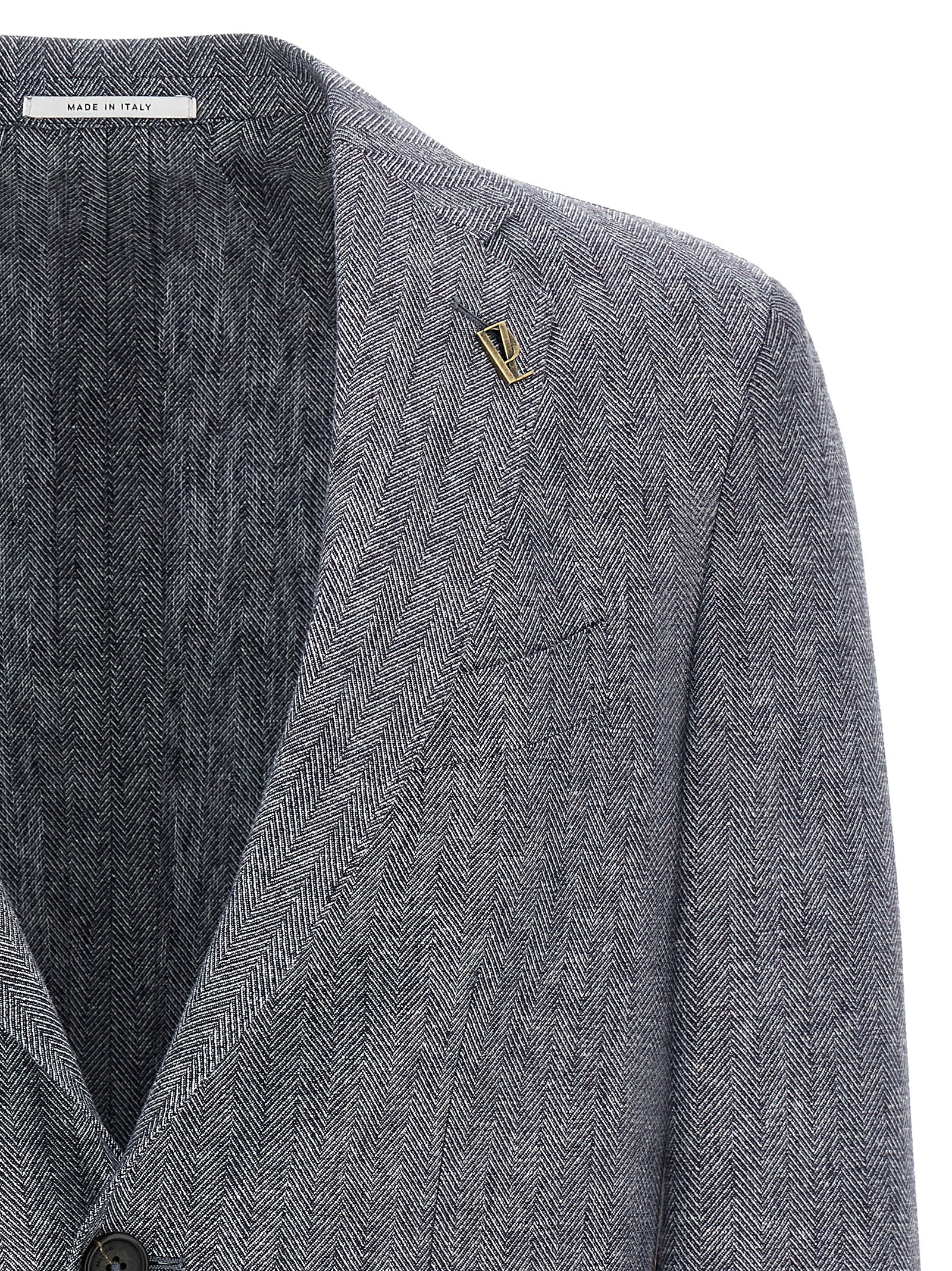 Pal Zileri Blue Linen Men's Blazer