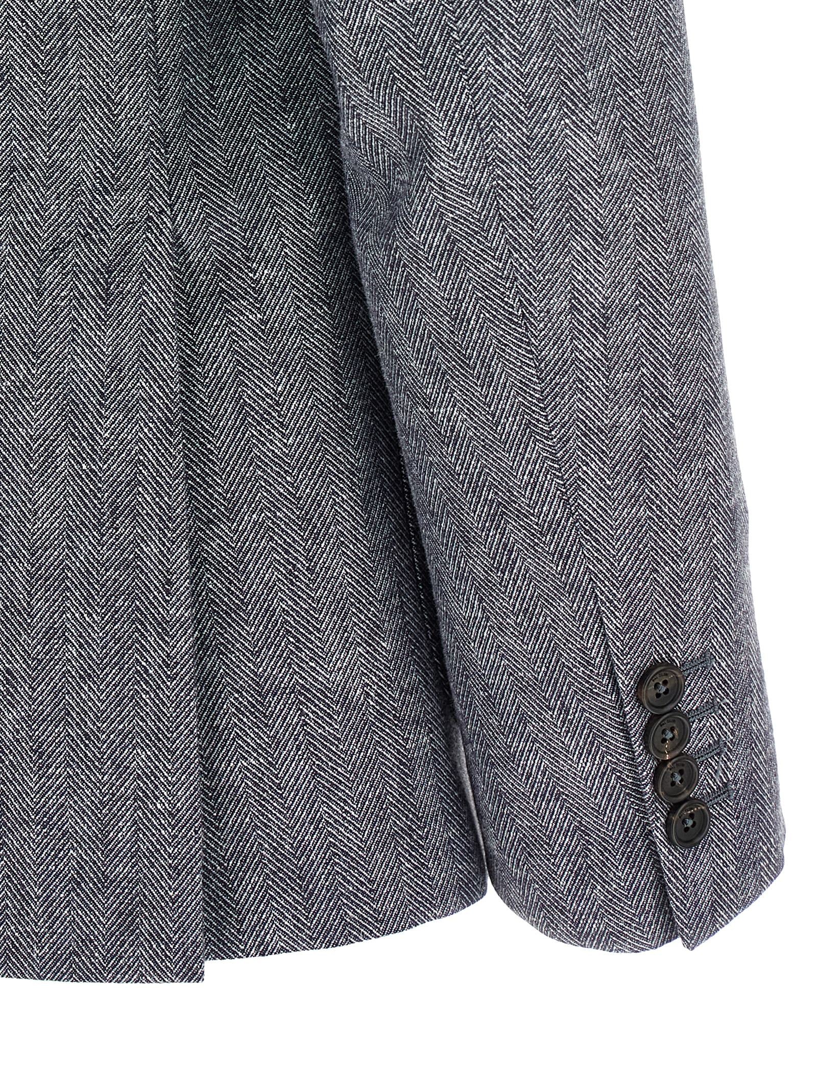 Pal Zileri Blue Linen Men's Blazer