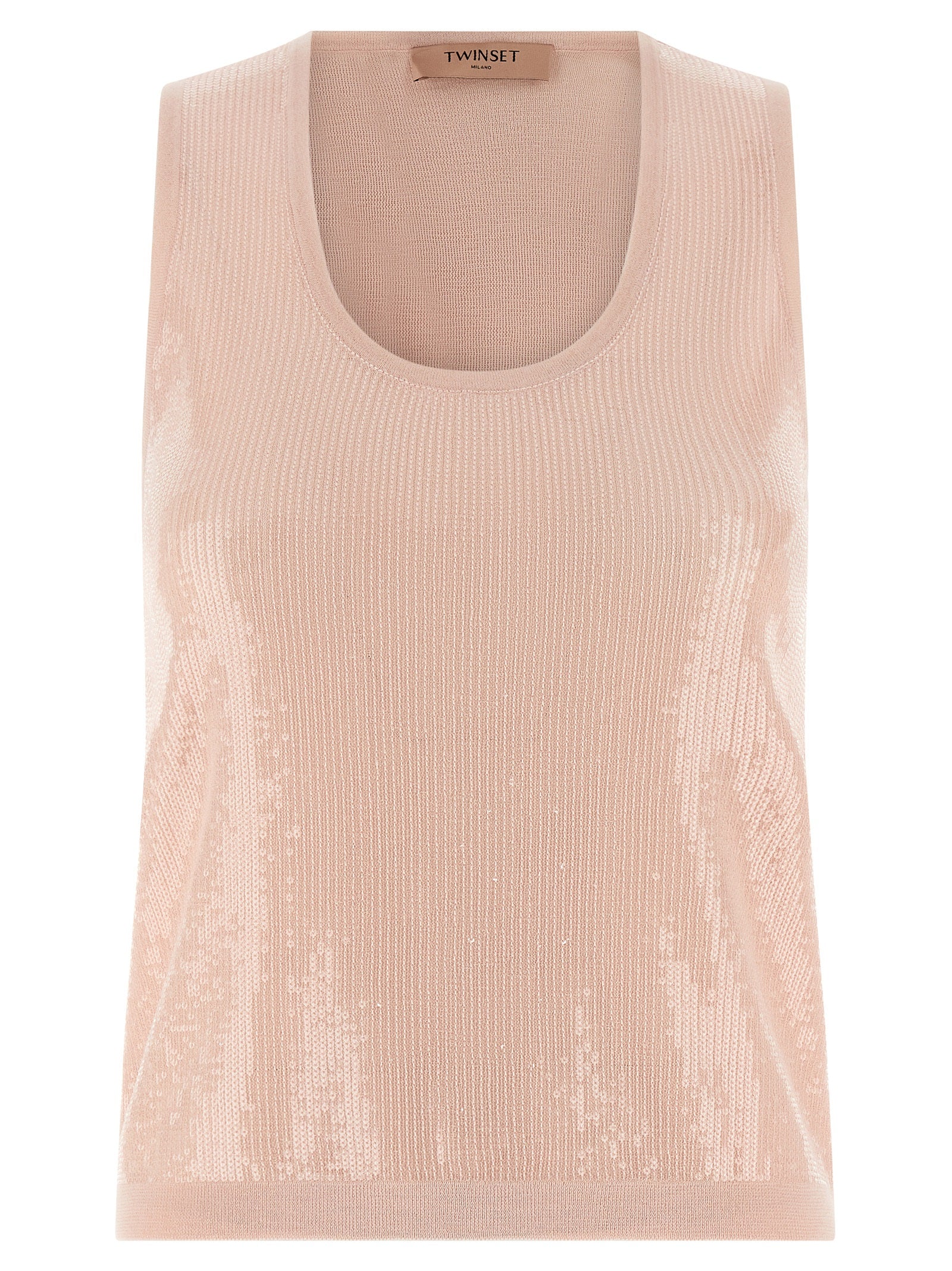 Twinset Multicolor Cotton Sleeveles Women's T-Shirt
