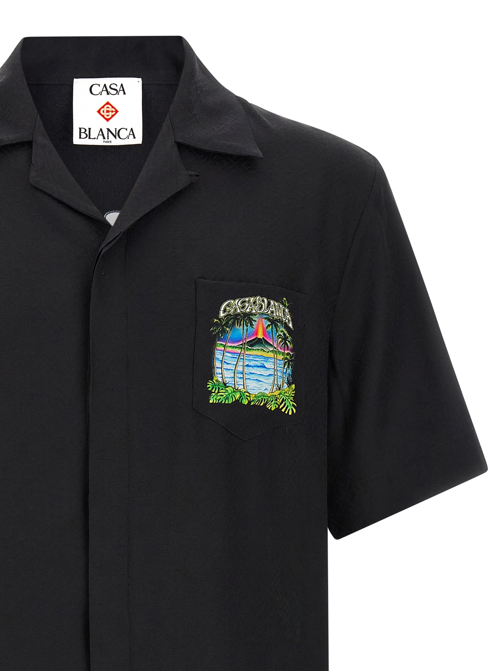 Casablanca Black Silk Men's Blouse