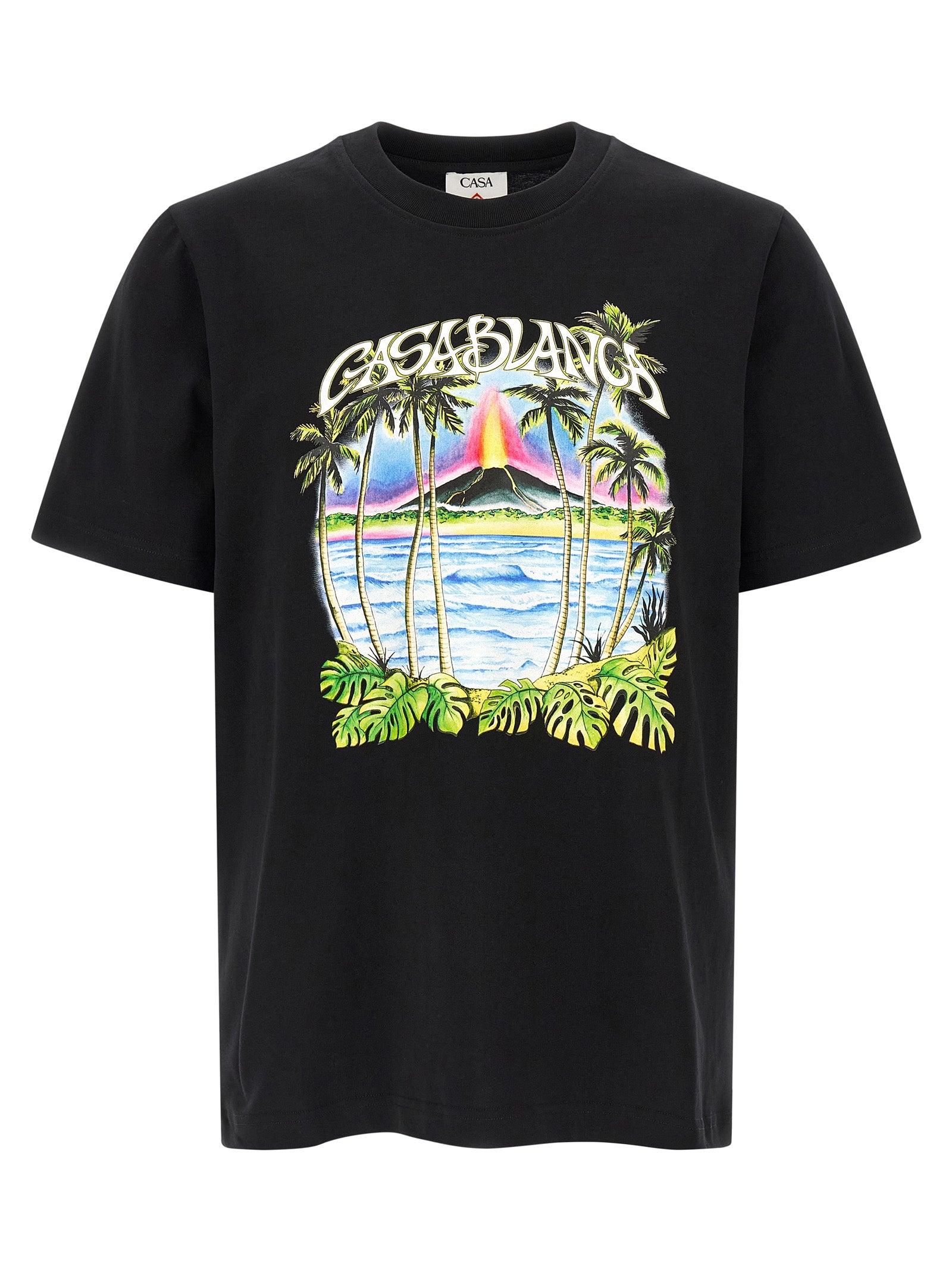 Casablanca Black Organic Cotton Men's T-Shirt