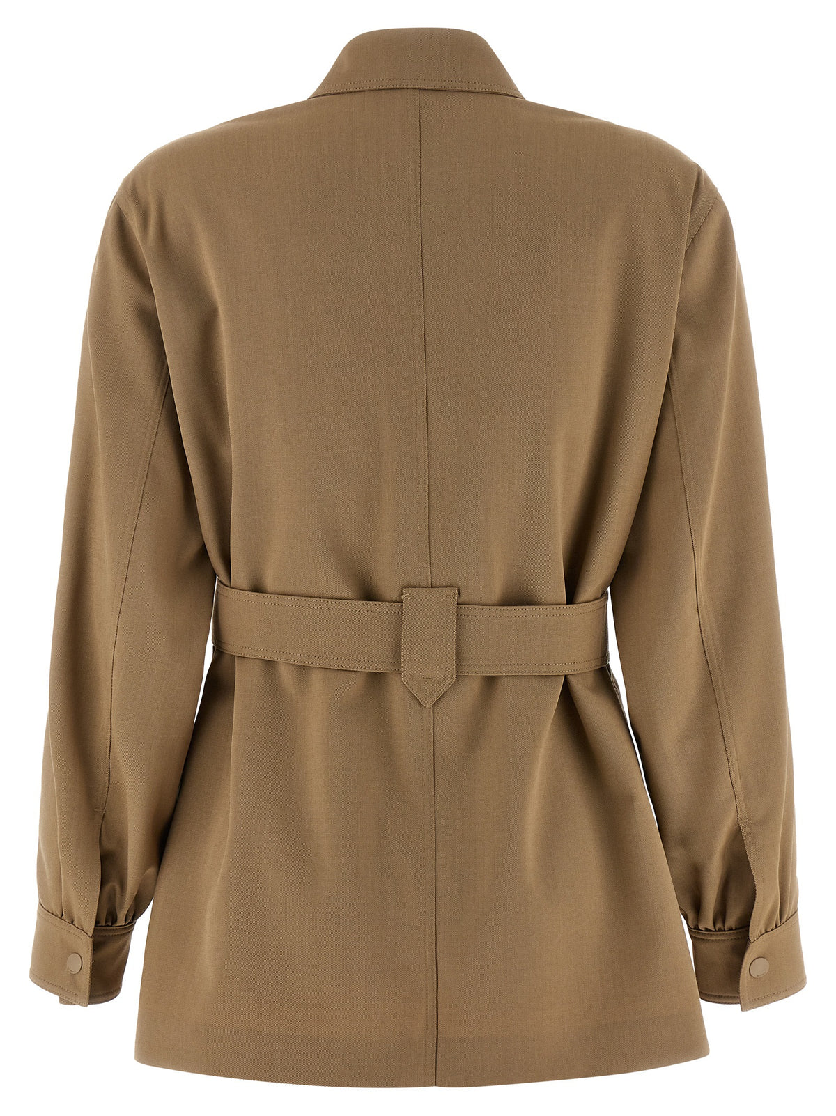Max Mara Beige Virgin Wool Women's Blouse