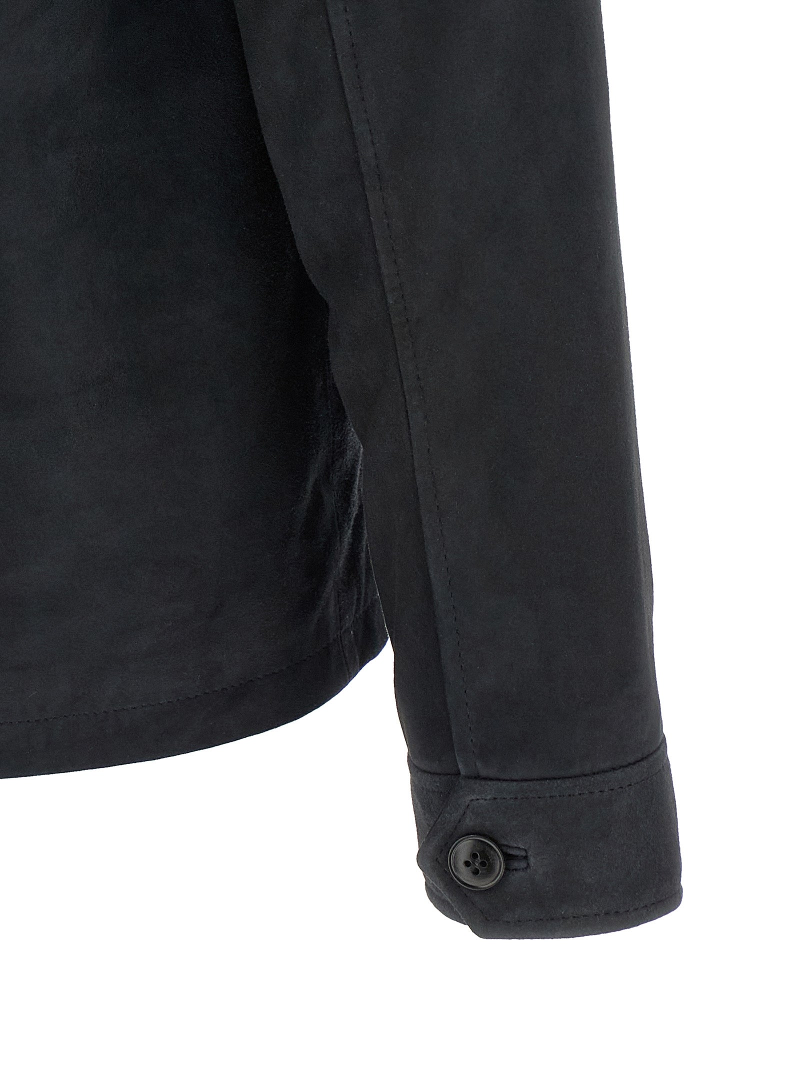 Pal Zileri Blue Leather Leather Men's Jacket