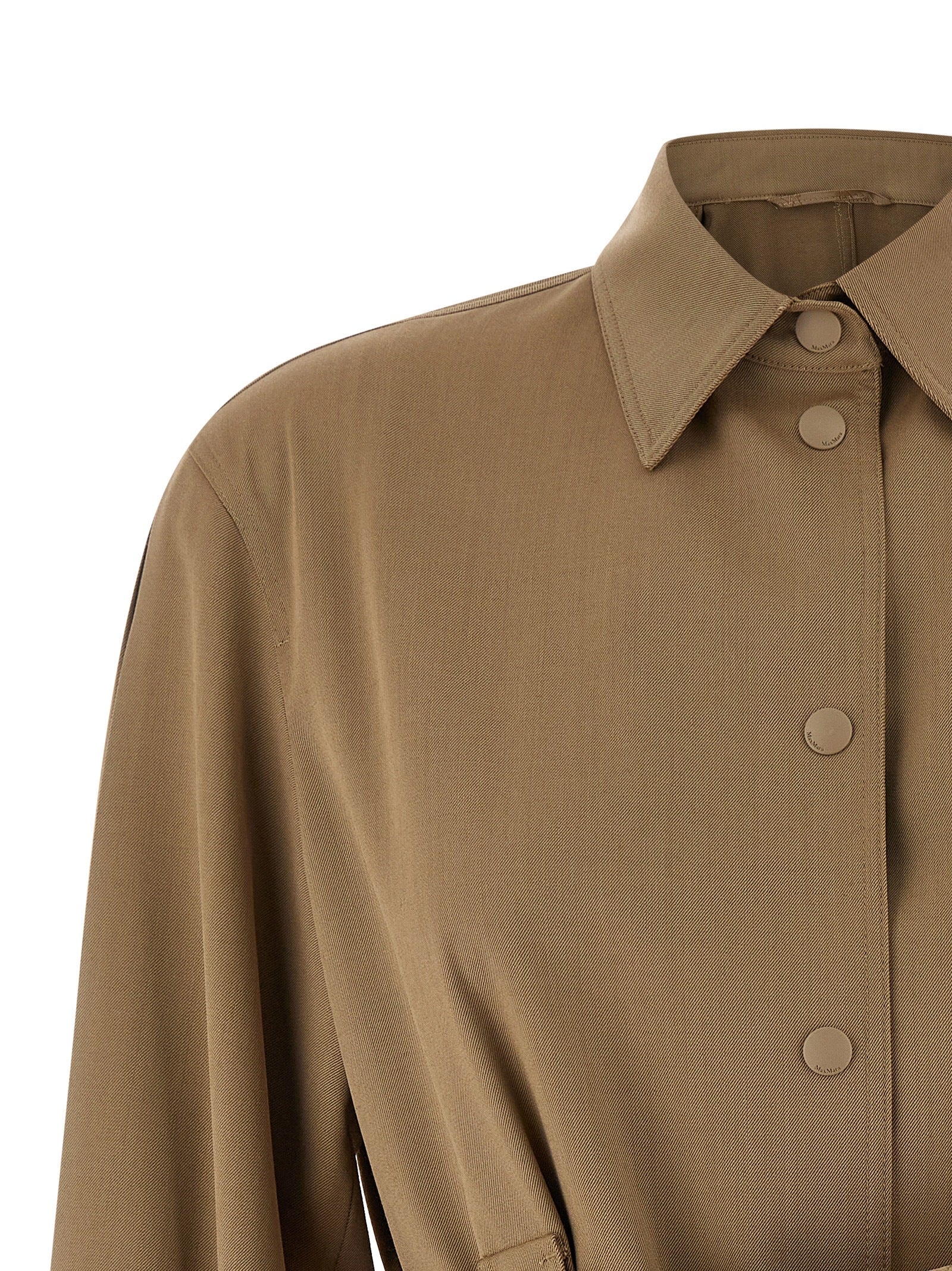 Max Mara Beige Virgin Wool Women's Blouse