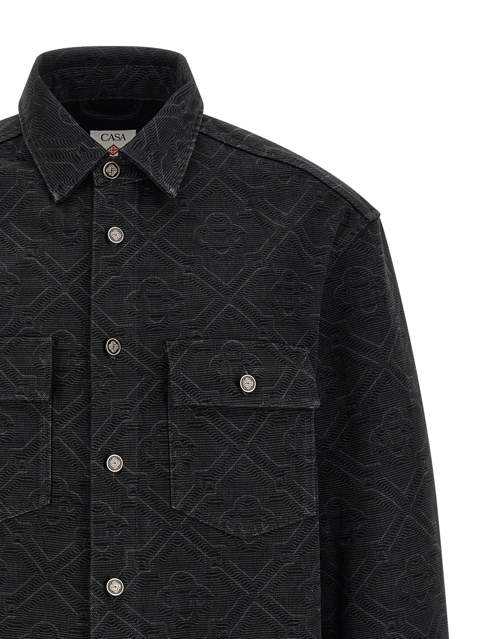 Casablanca Black Cotton Men's Blouse