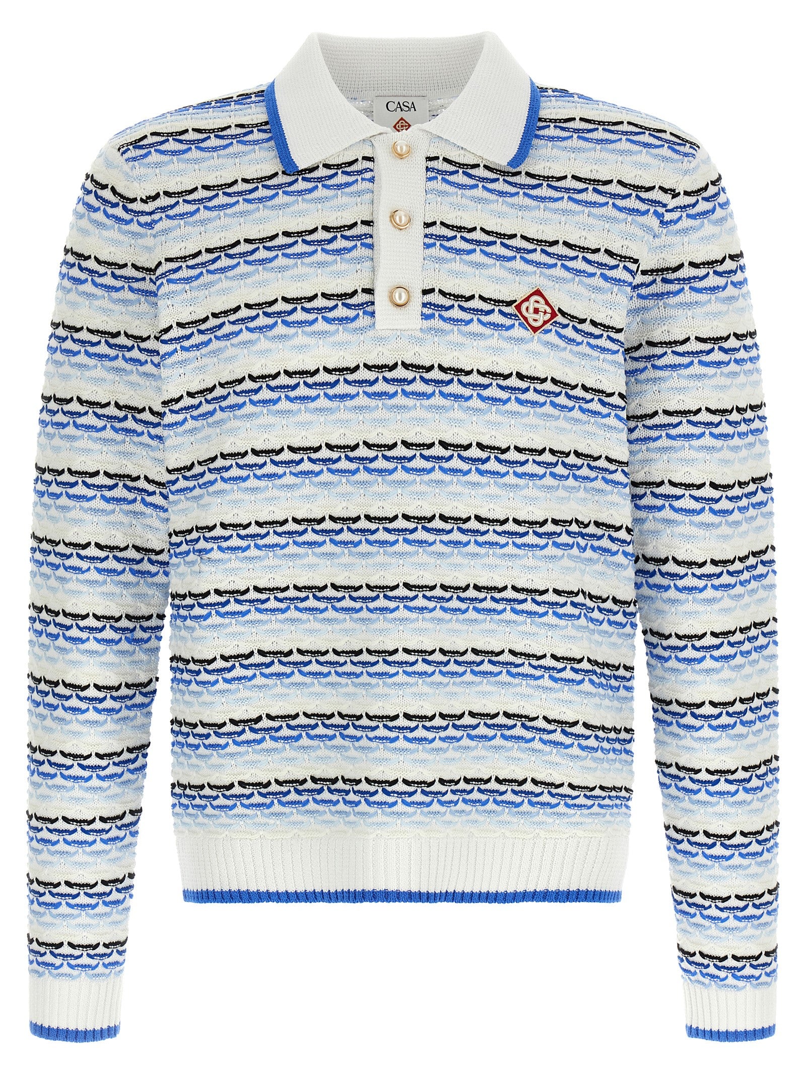 Casablanca Blue Cotton Polo Men's Shirt