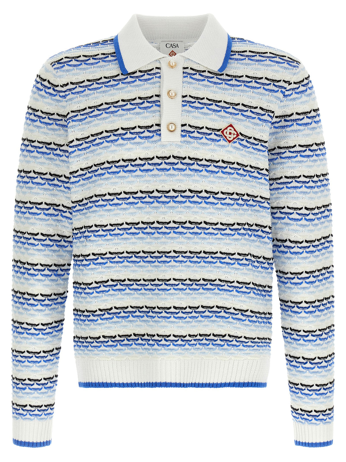 Casablanca Blue Cotton Polo Men's Shirt