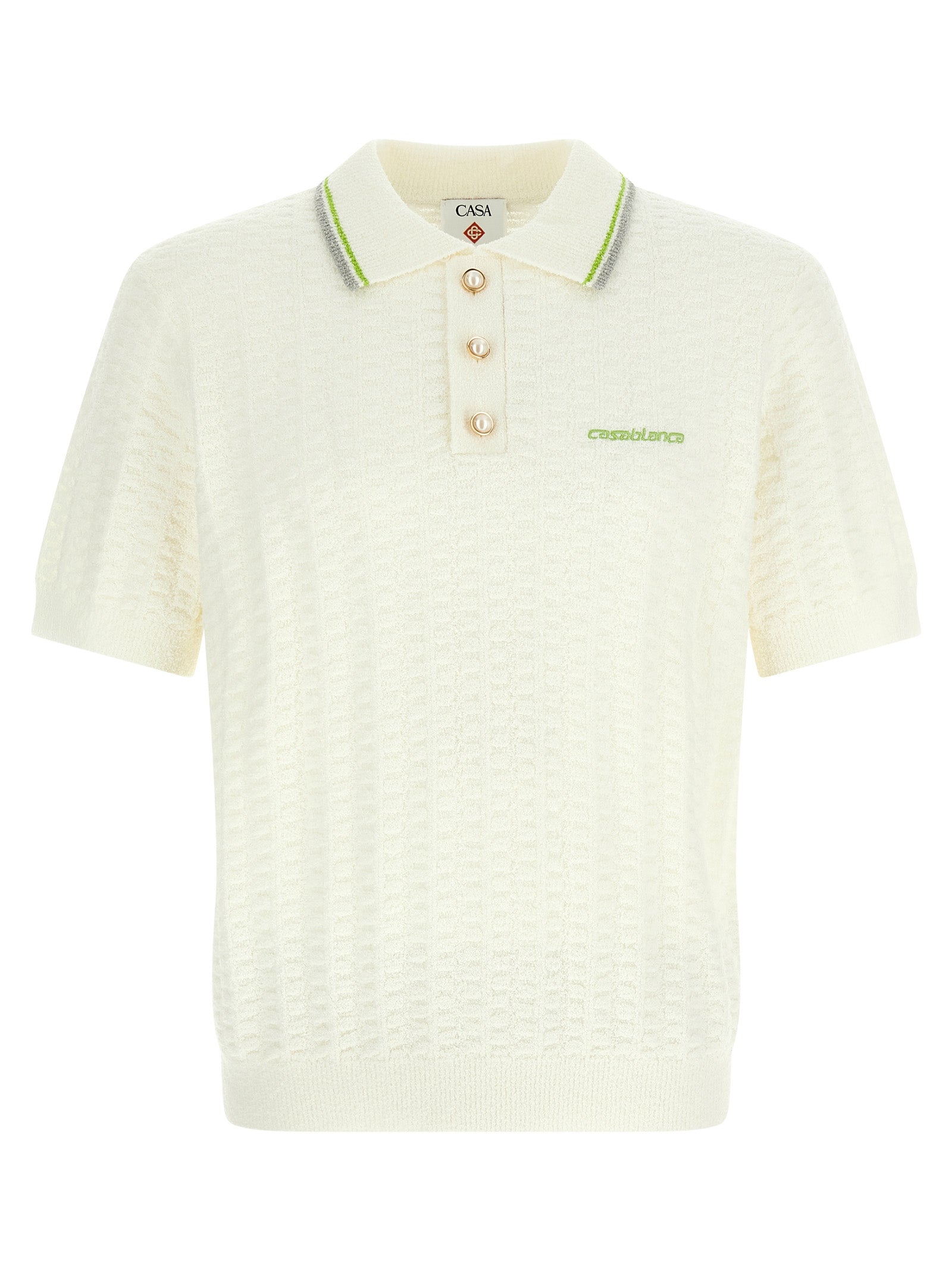 Casablanca White Cotton Polo Men's Shirt