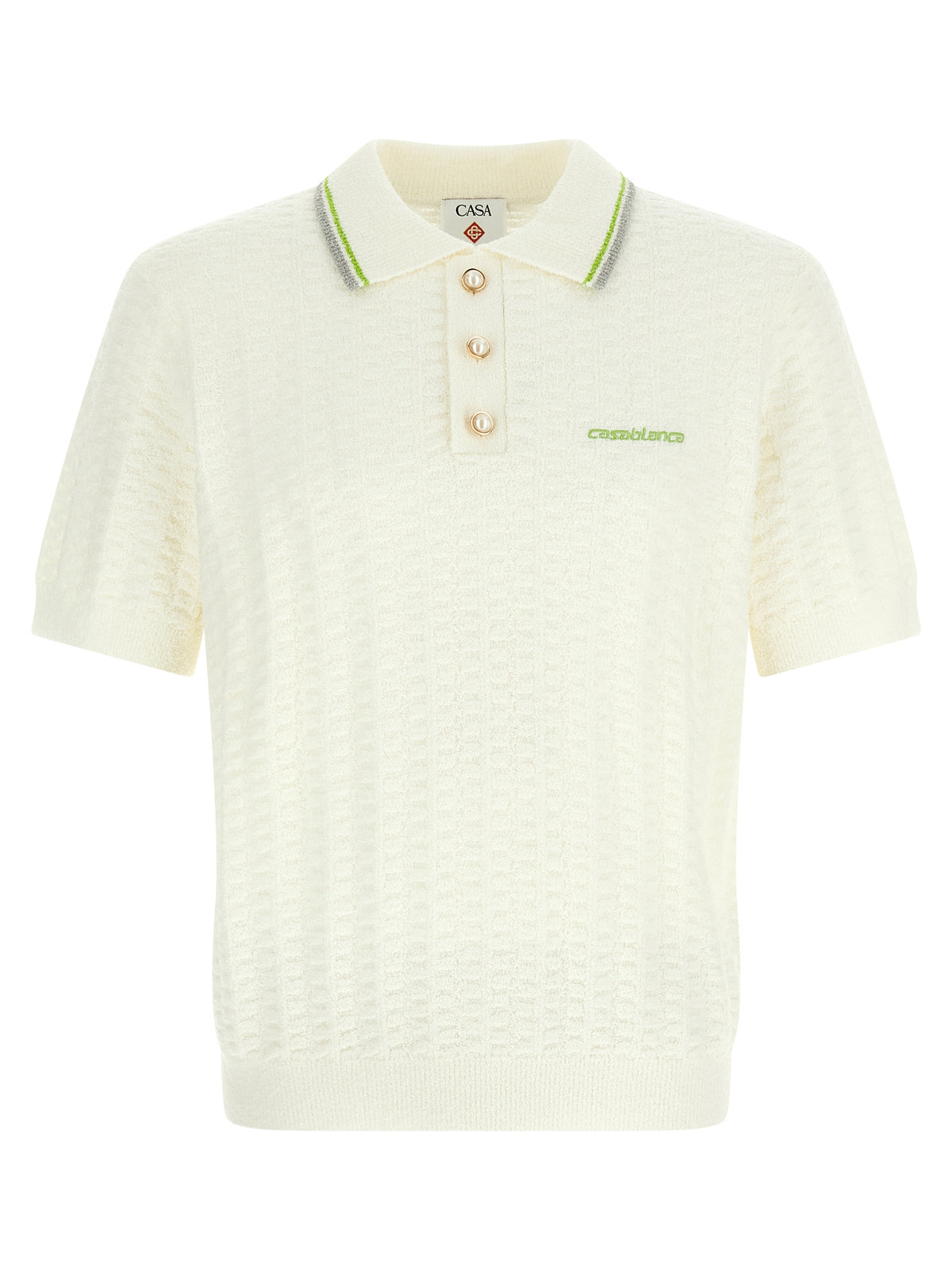 Casablanca White Cotton Polo Men's Shirt
