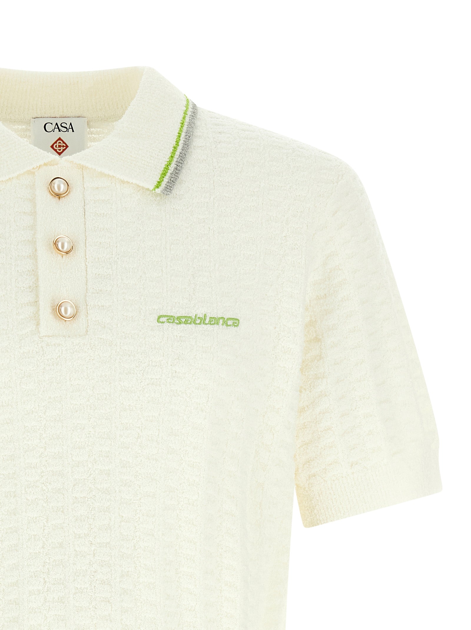 Casablanca White Cotton Polo Men's Shirt