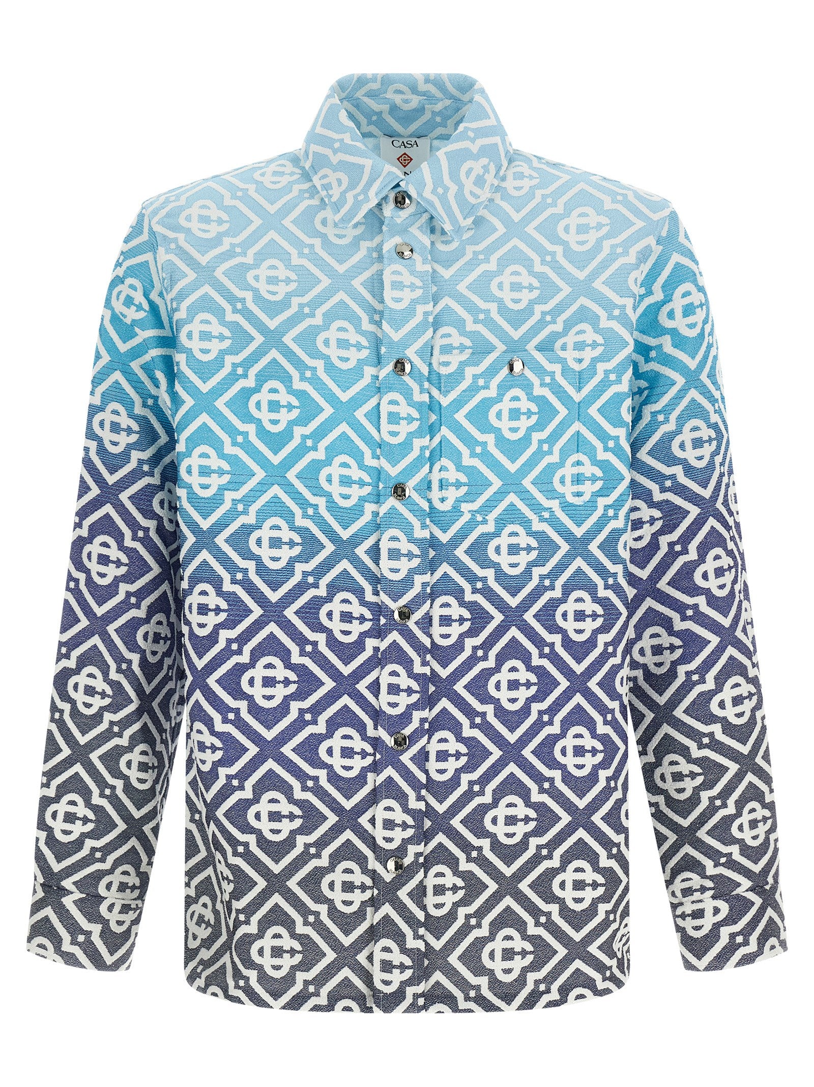 Casablanca Blue Cotton Shell Men's Jacket