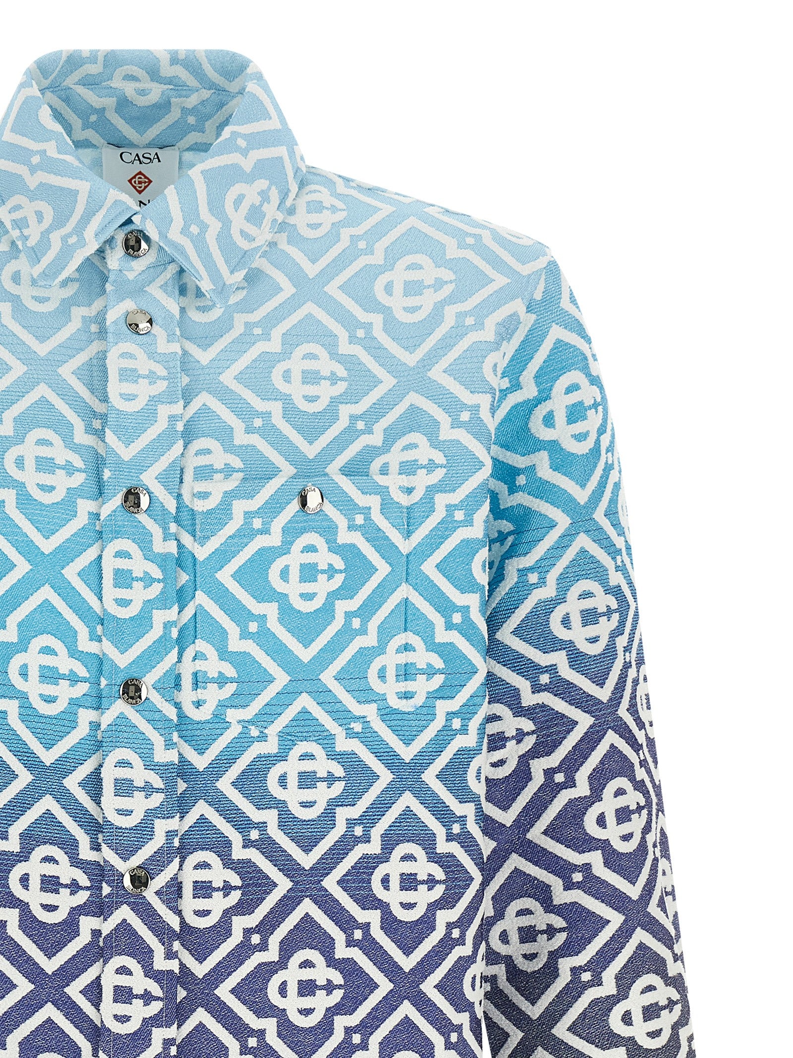 Casablanca Blue Cotton Shell Men's Jacket
