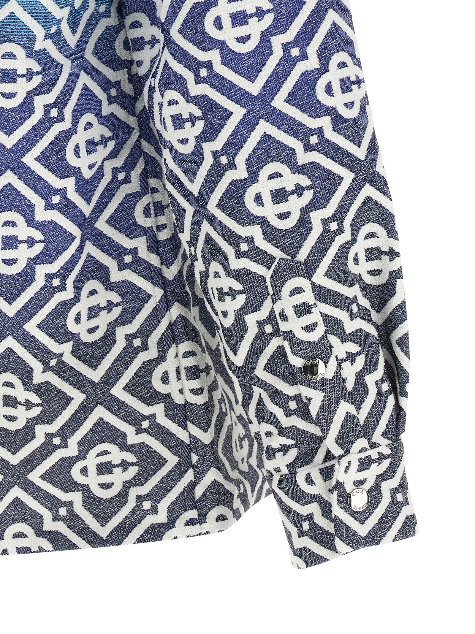Casablanca Blue Cotton Shell Men's Jacket