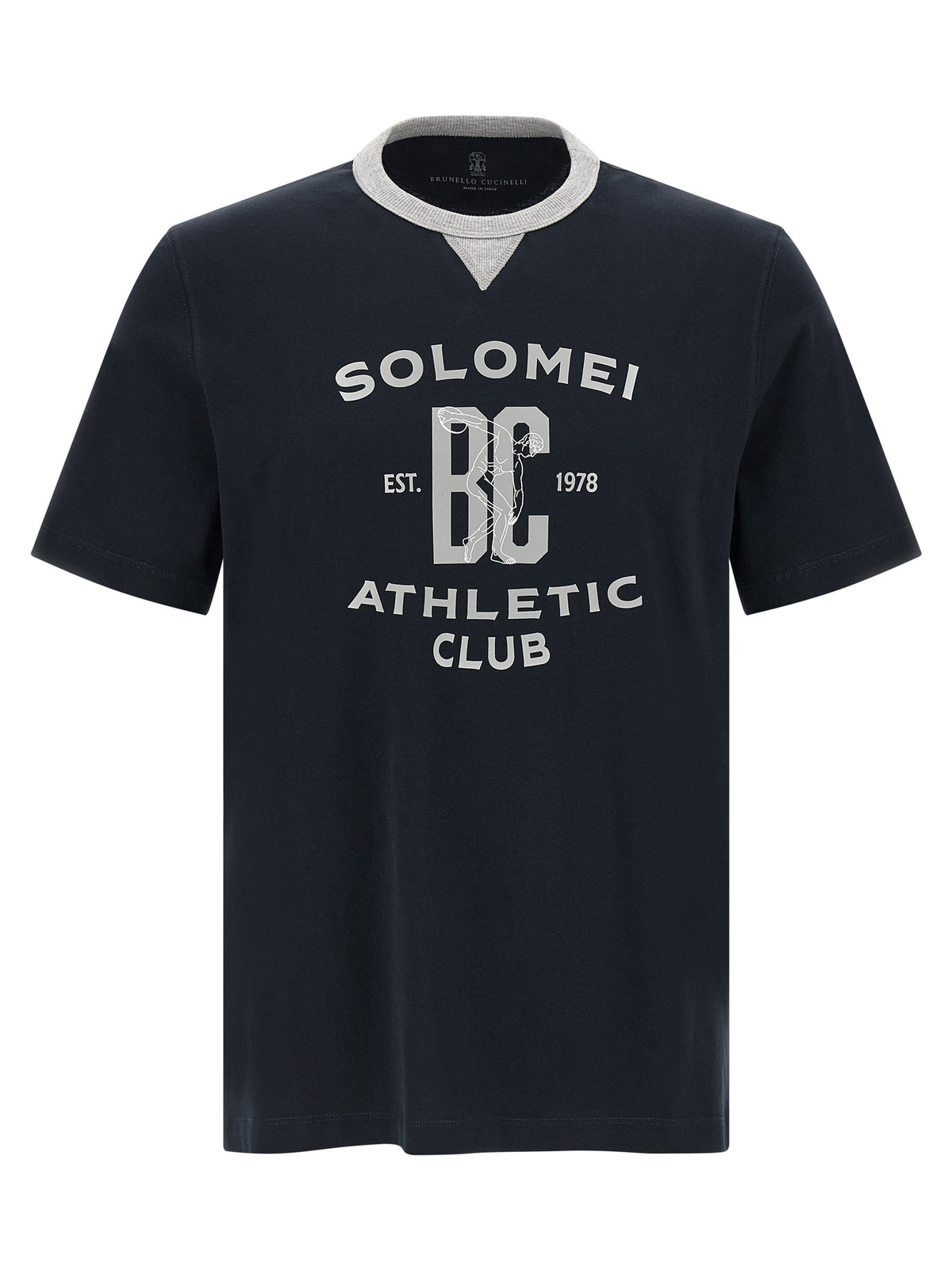 Brunello Cucinelli Blue Cotton Men's T-Shirt