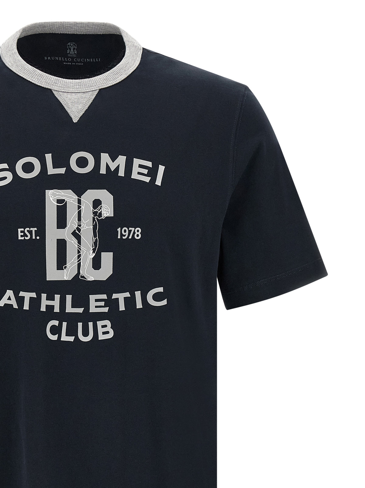 Brunello Cucinelli Blue Cotton Men's T-Shirt
