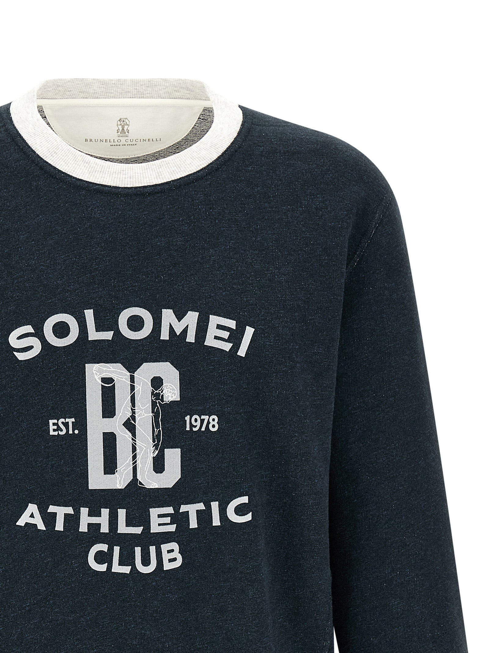 Brunello Cucinelli Blue Cotton Men's Sweatshirt