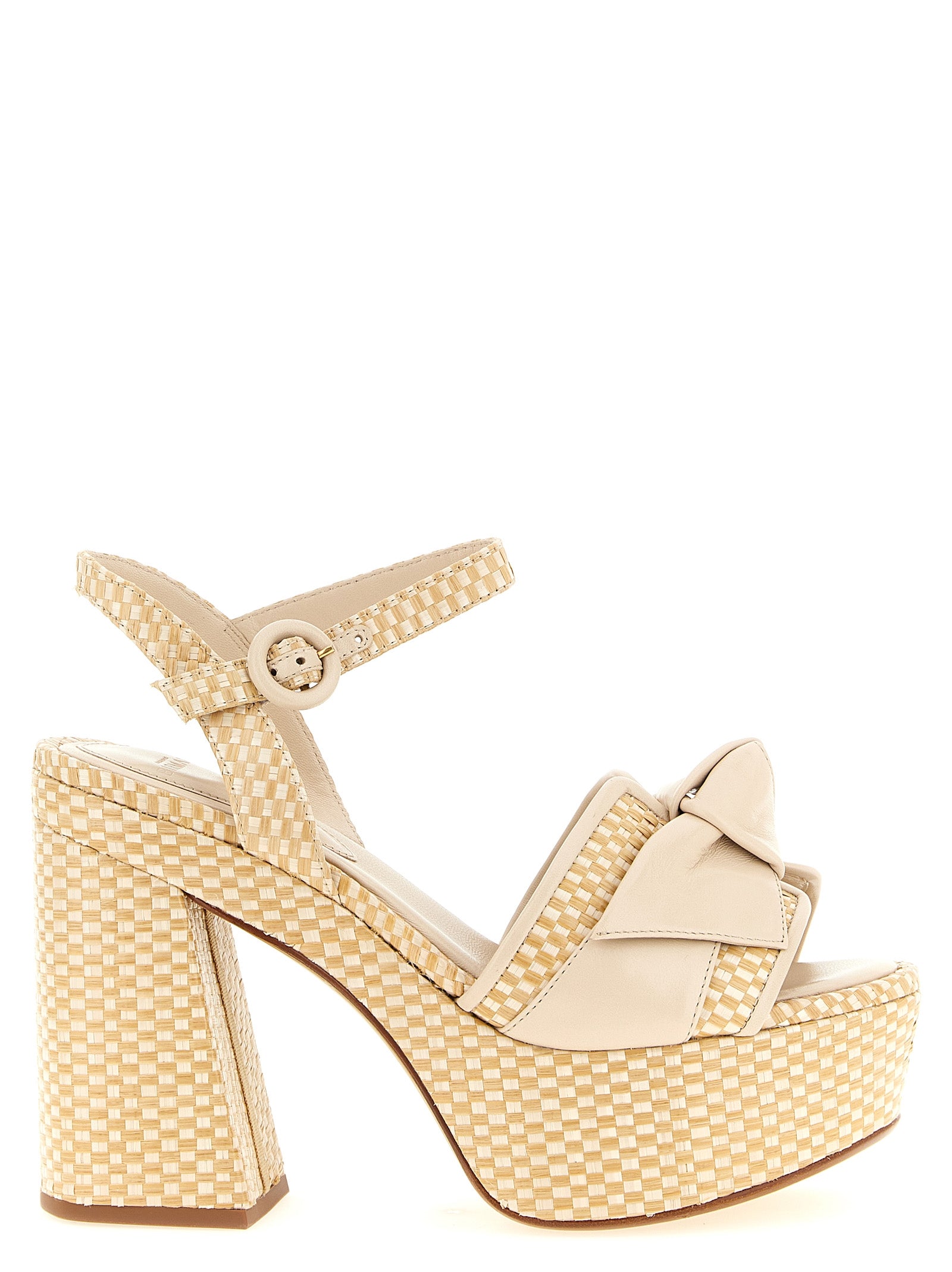 Alexandre Birman Beige Cowhide Stiletto Heel Women's Sandals
