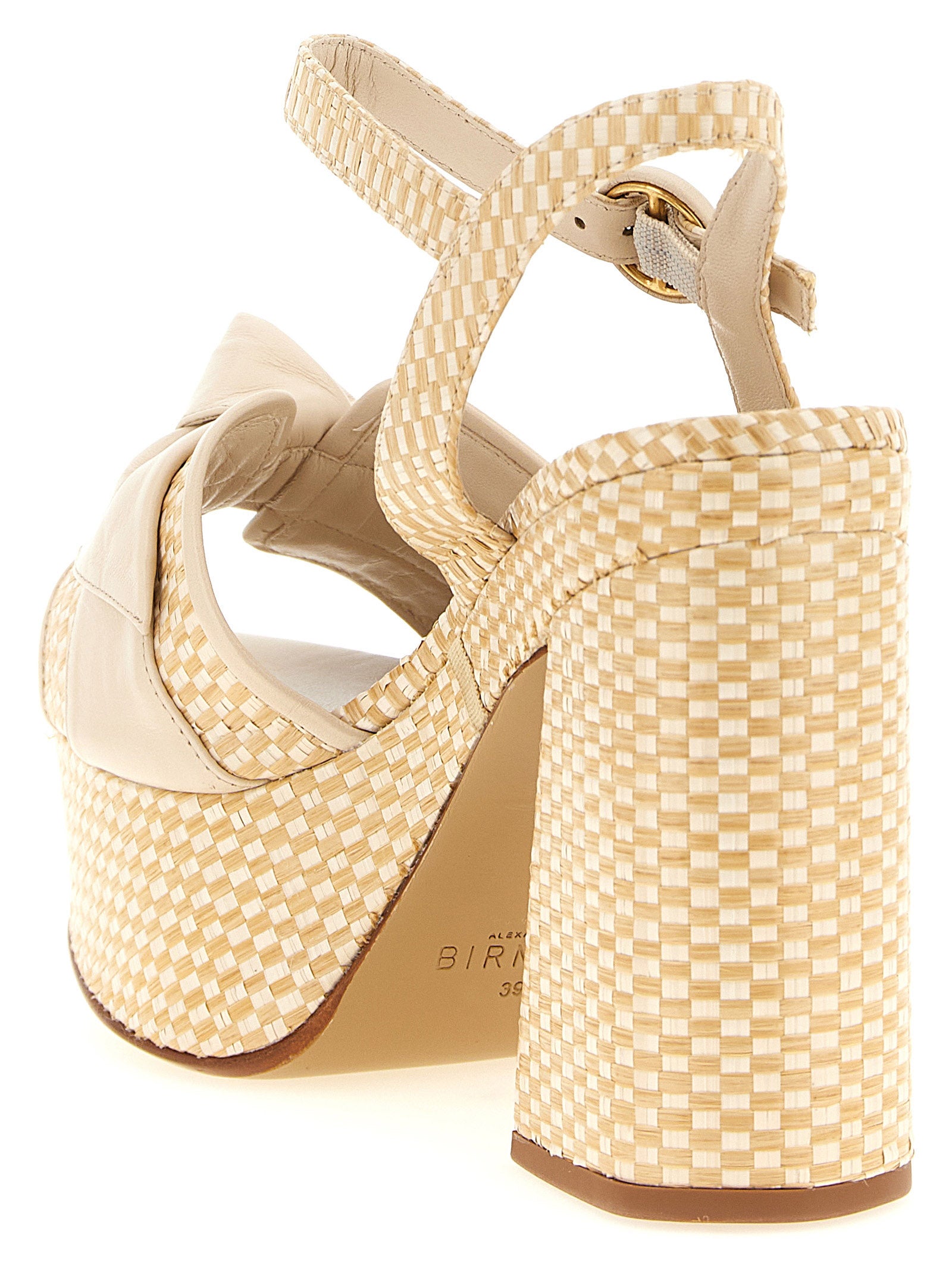 Alexandre Birman Beige Cowhide Stiletto Heel Women's Sandals
