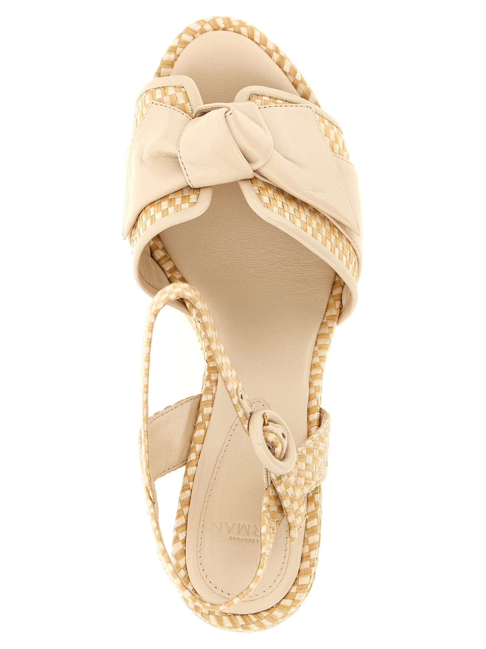 Alexandre Birman Beige Cowhide Stiletto Heel Women's Sandals