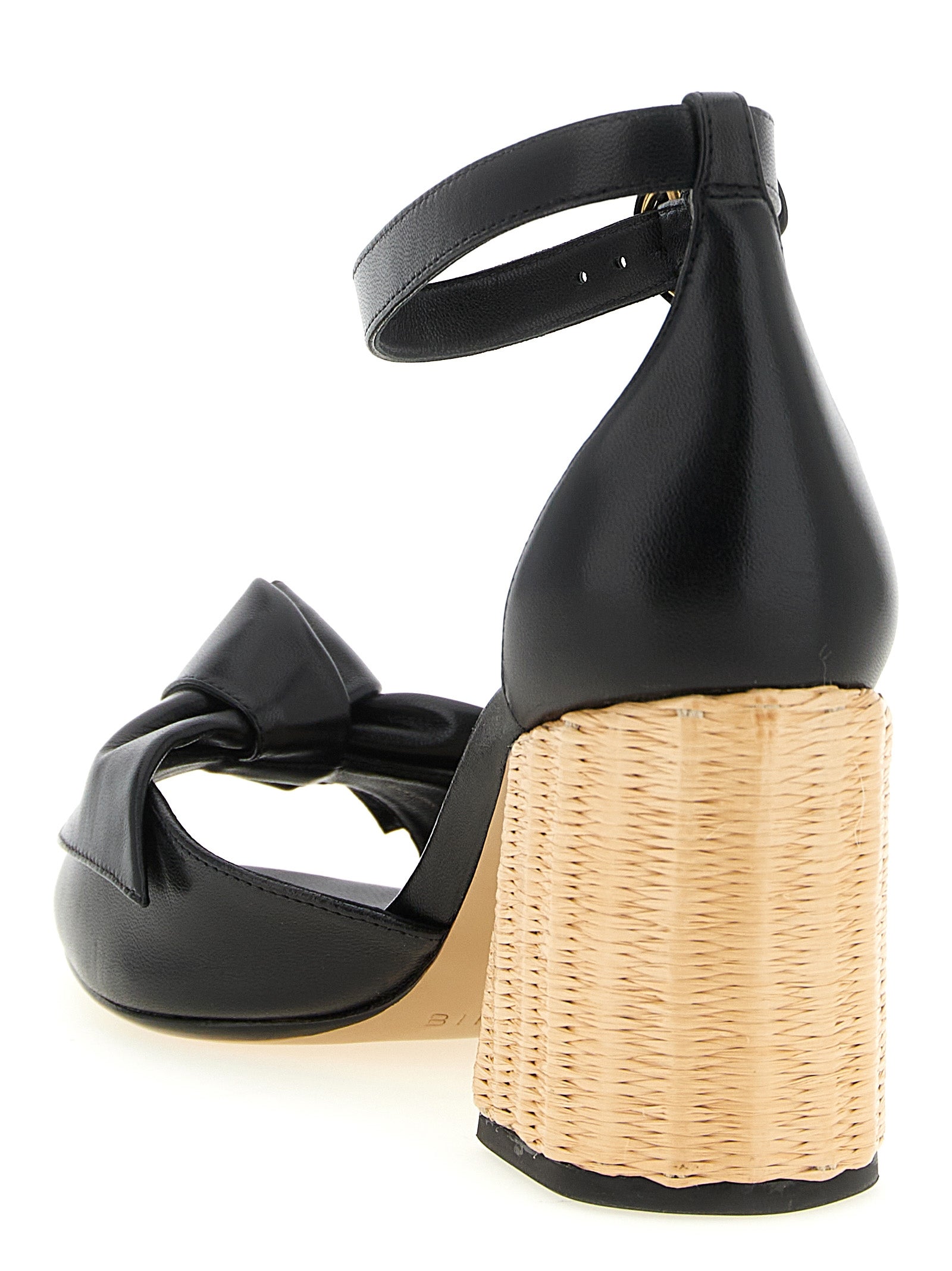 Alexandre Birman Black Cowhide Stiletto Heel Women's Sandals