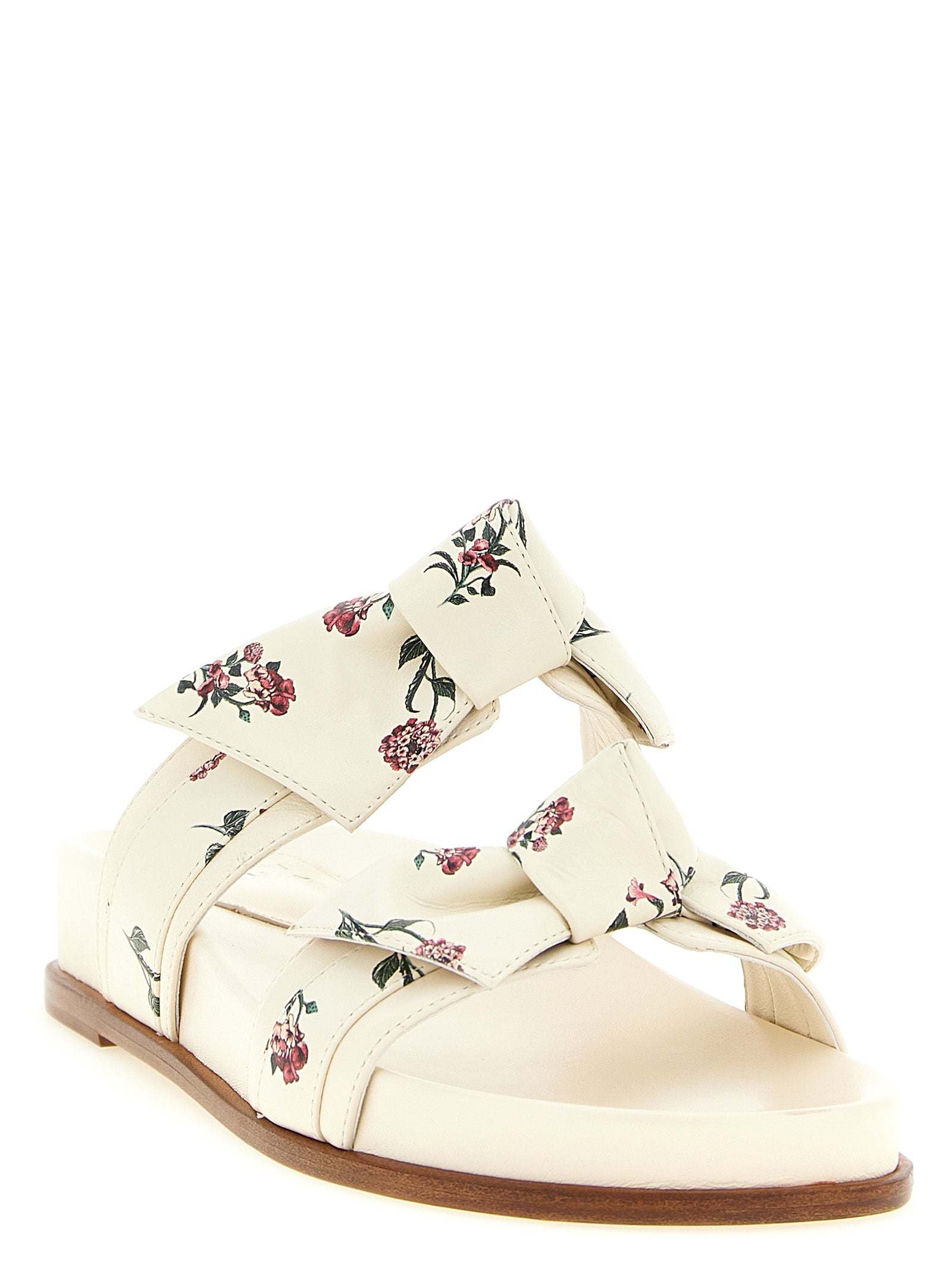 Alexandre Birman White Cowhide Women's Slides