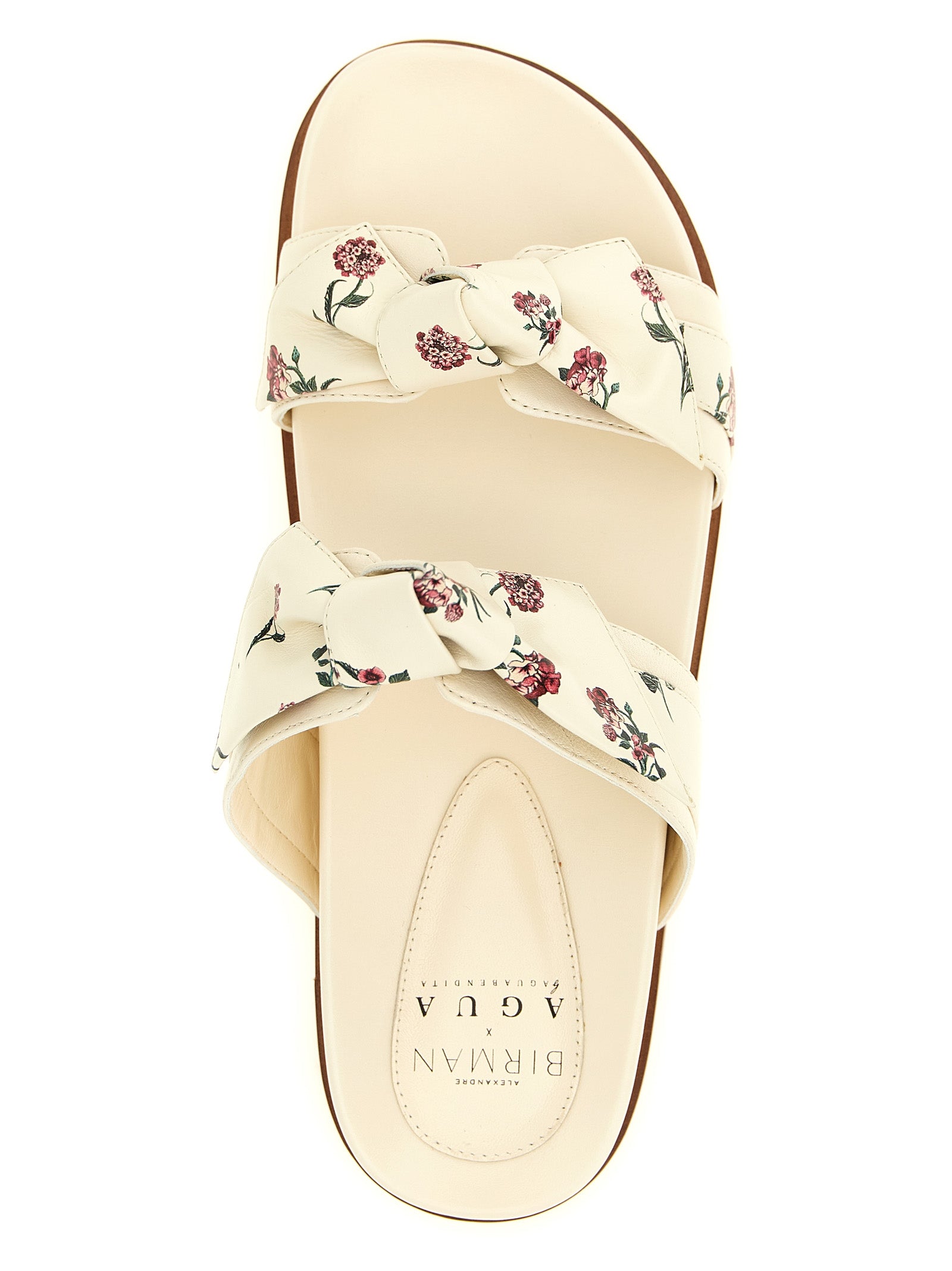 Alexandre Birman White Cowhide Women's Slides