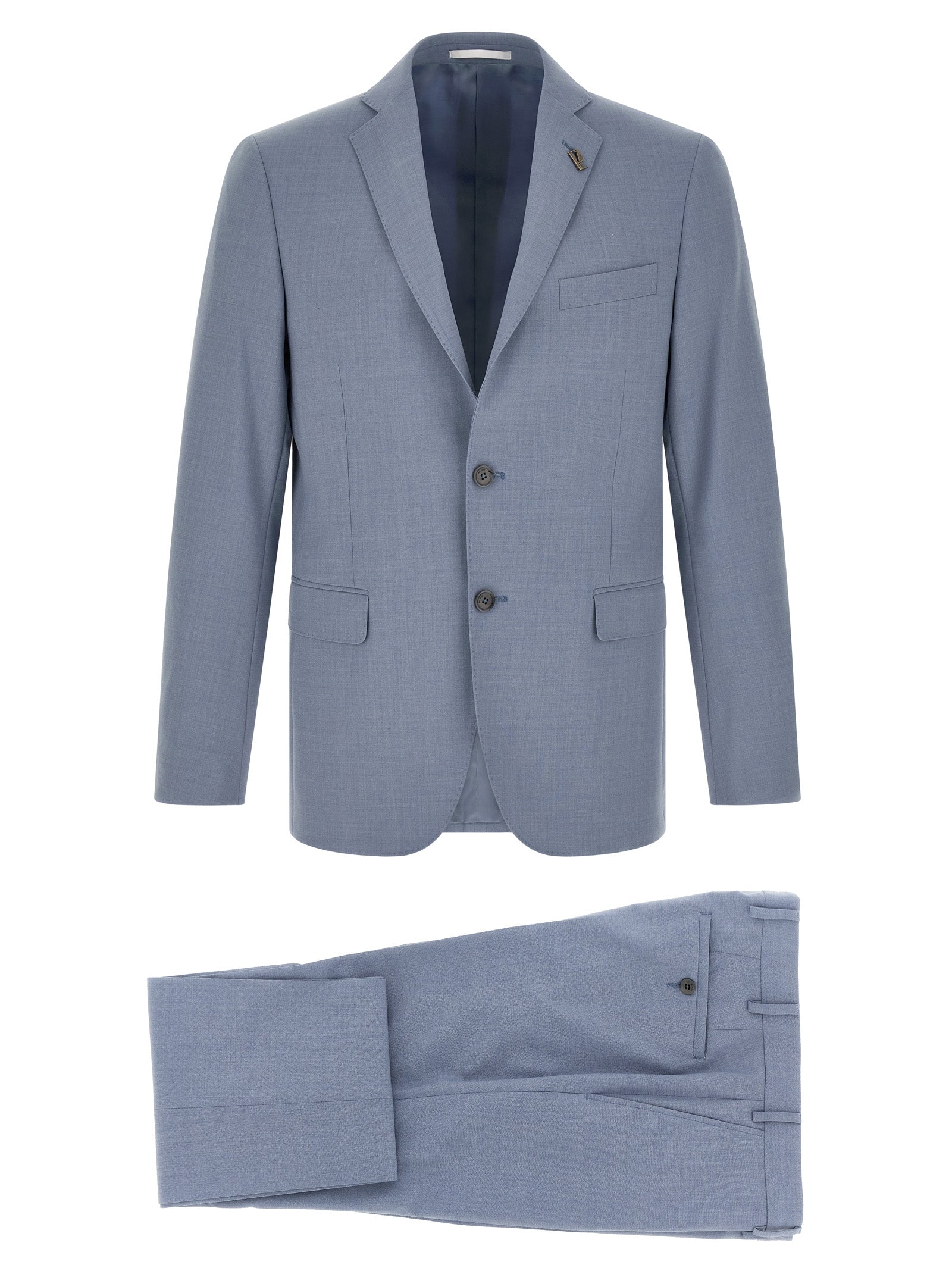 Pal Zileri Blue Polyester Two-Piece Men's Suit