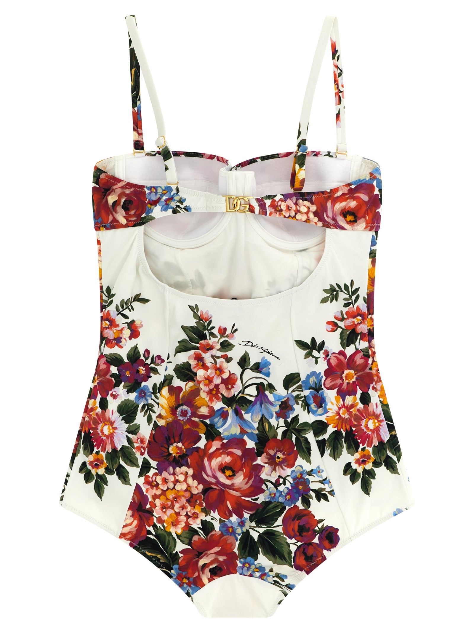 Dolce & Gabbana White Polyamide One-Piece Women's Swimsuit