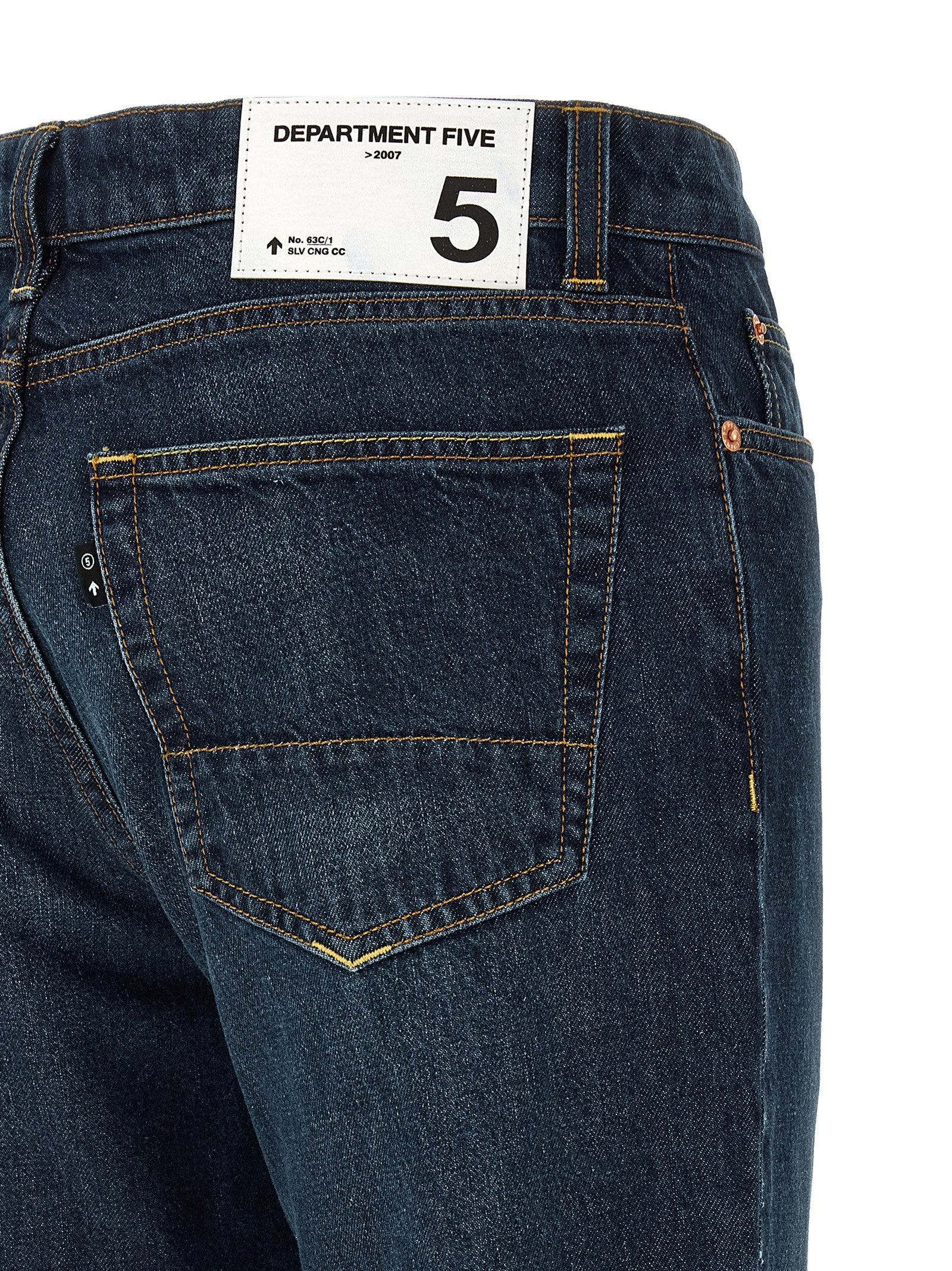 Department 5 Blue Cotton Straight-Leg Men's Jeans