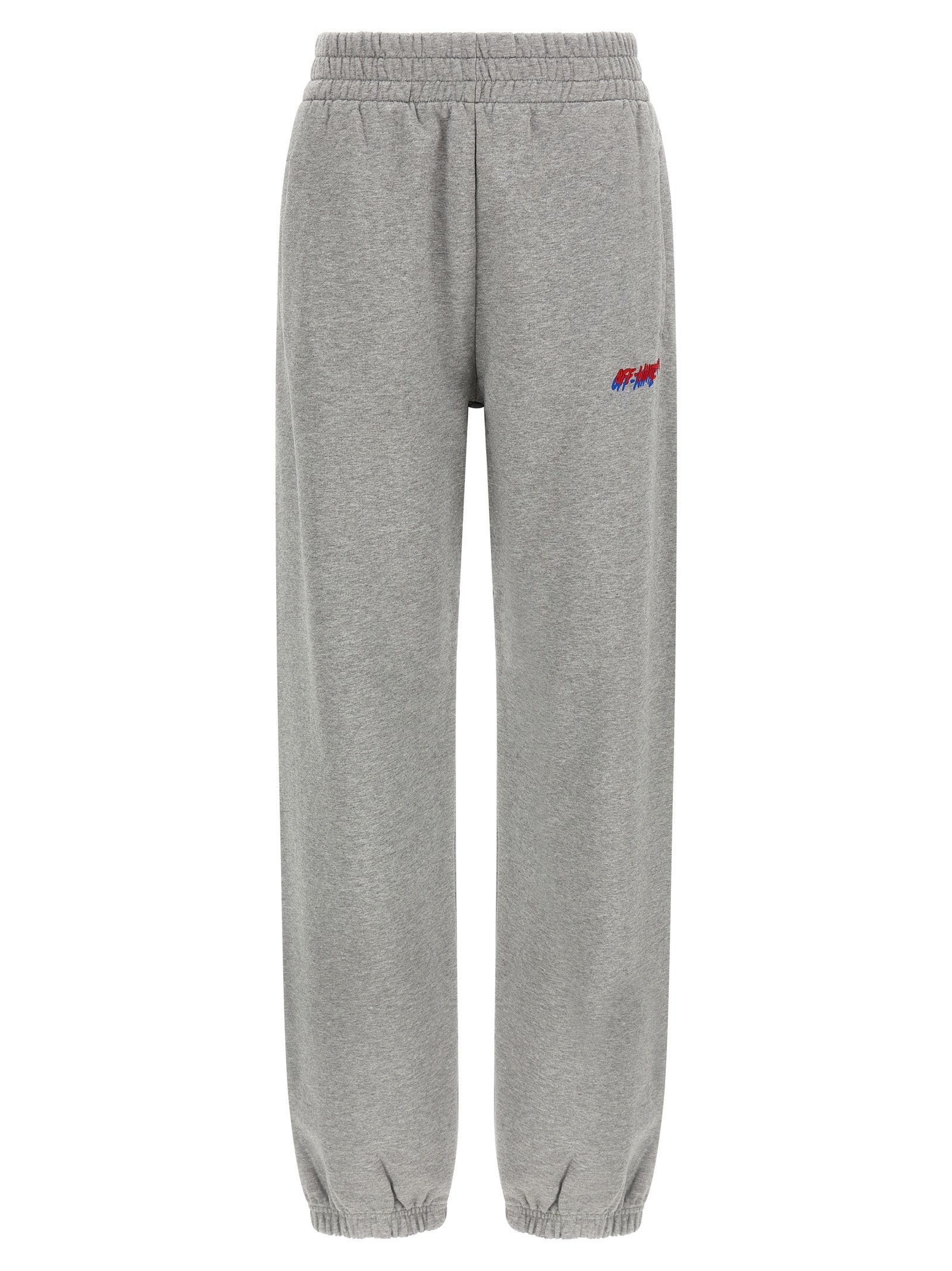 Off-White Gray Cotton Joggers (Workout Women's Pants)