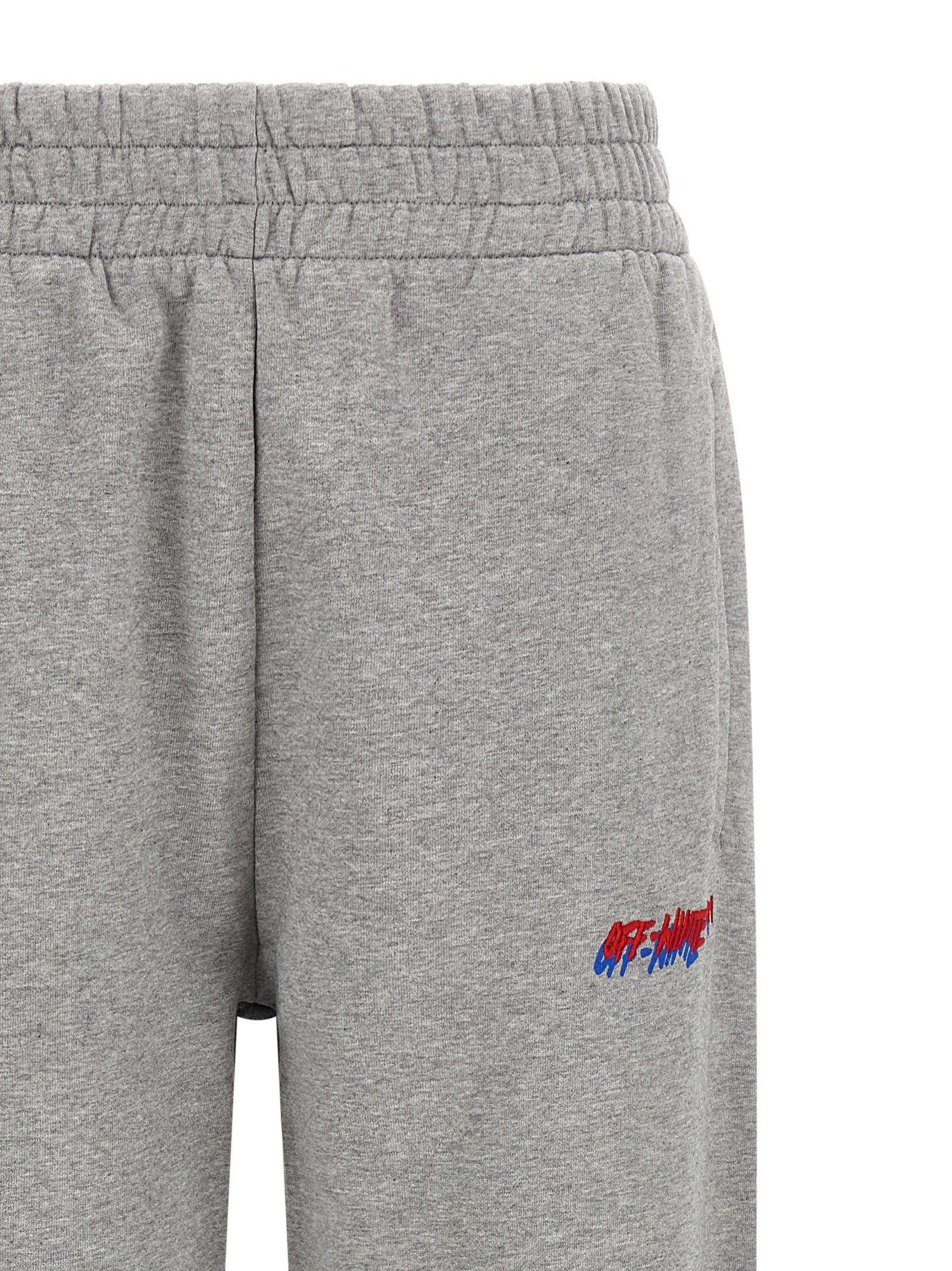 Off-White Gray Cotton Joggers (Workout Women's Pants)