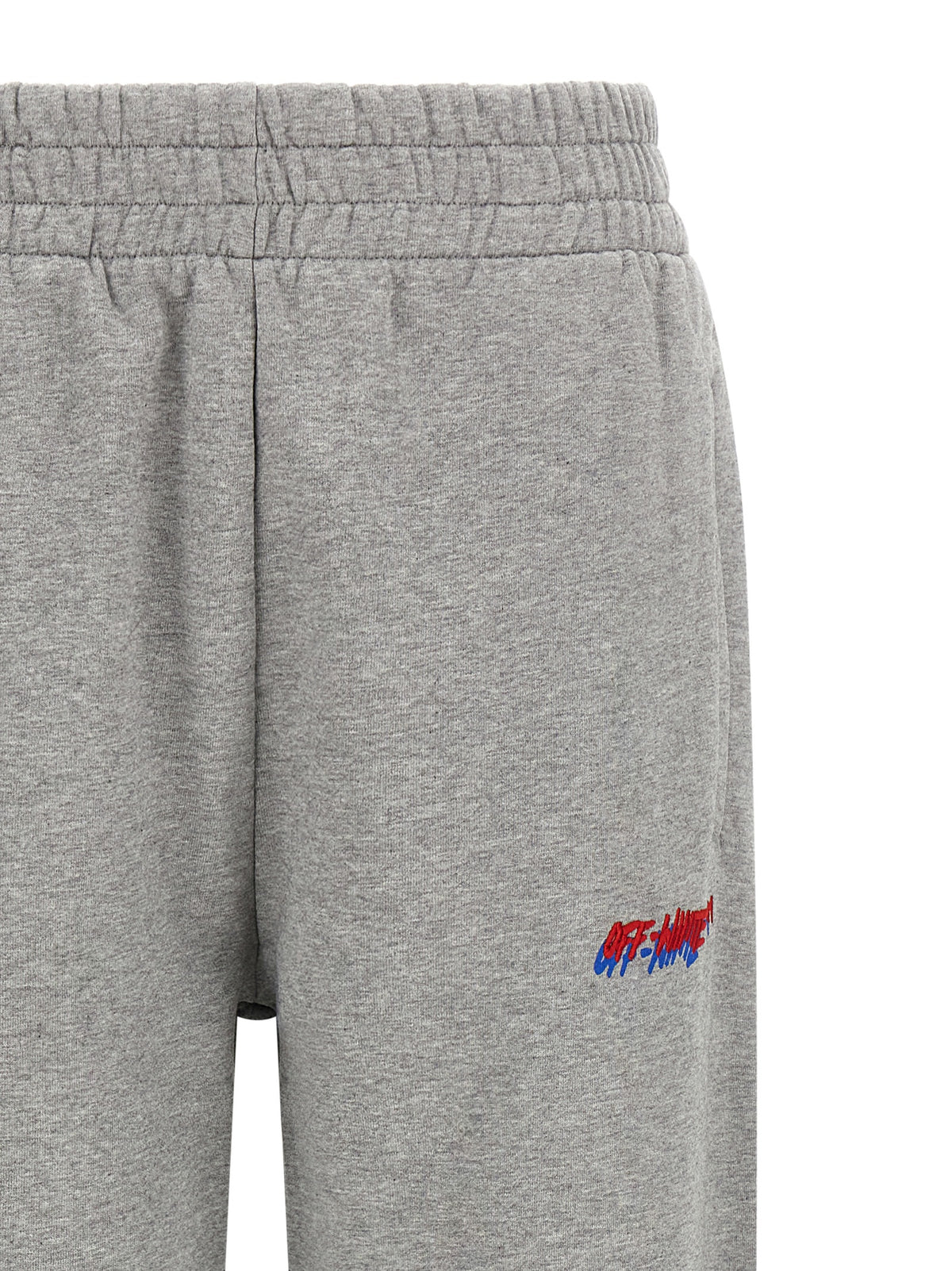 Off-White Gray Cotton Joggers (Workout Women's Pants)
