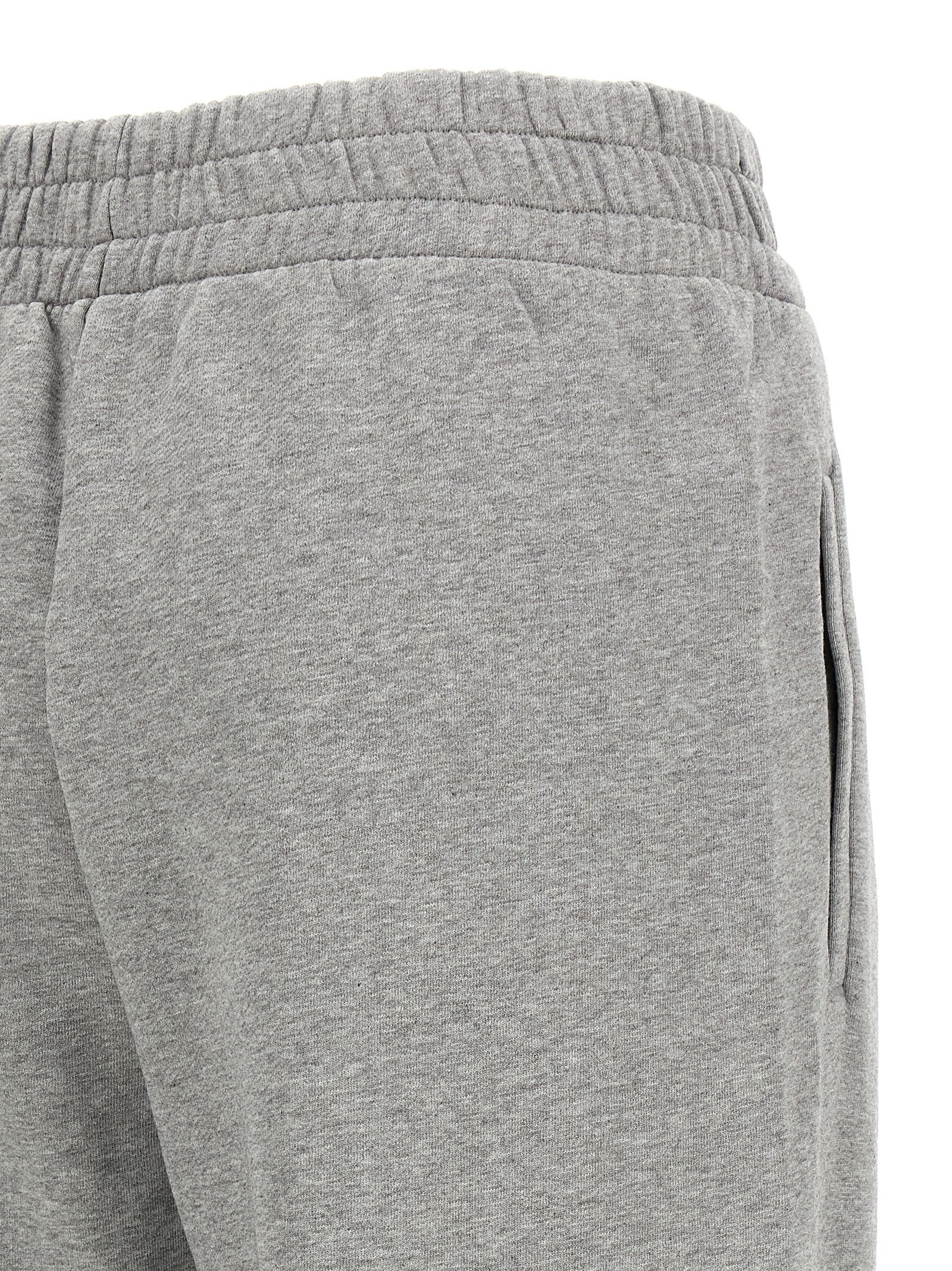 Off-White Gray Cotton Joggers (Workout Women's Pants)