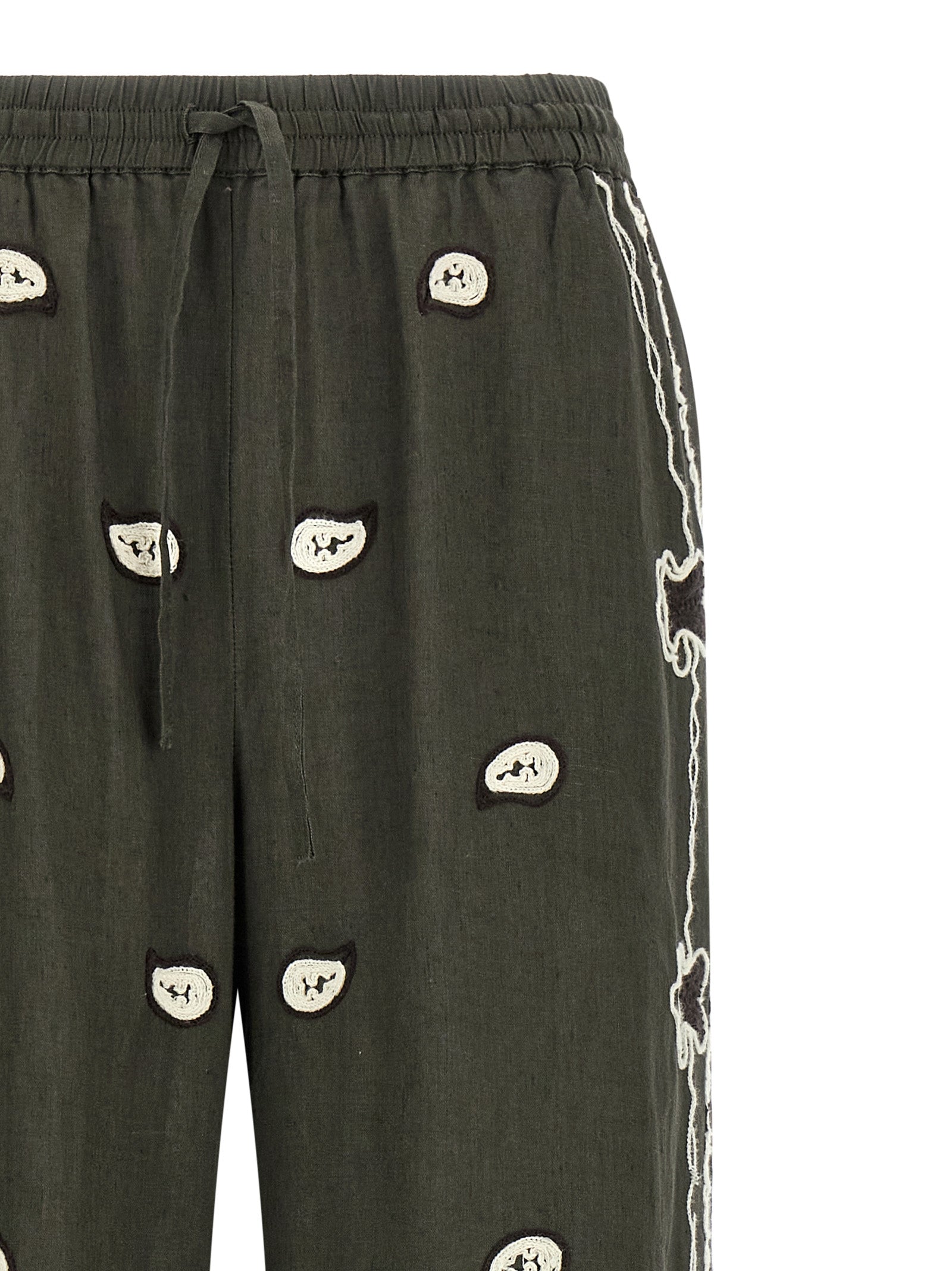 P.A.R.O.S.H. Bicolor Linen Casual Women's Pants
