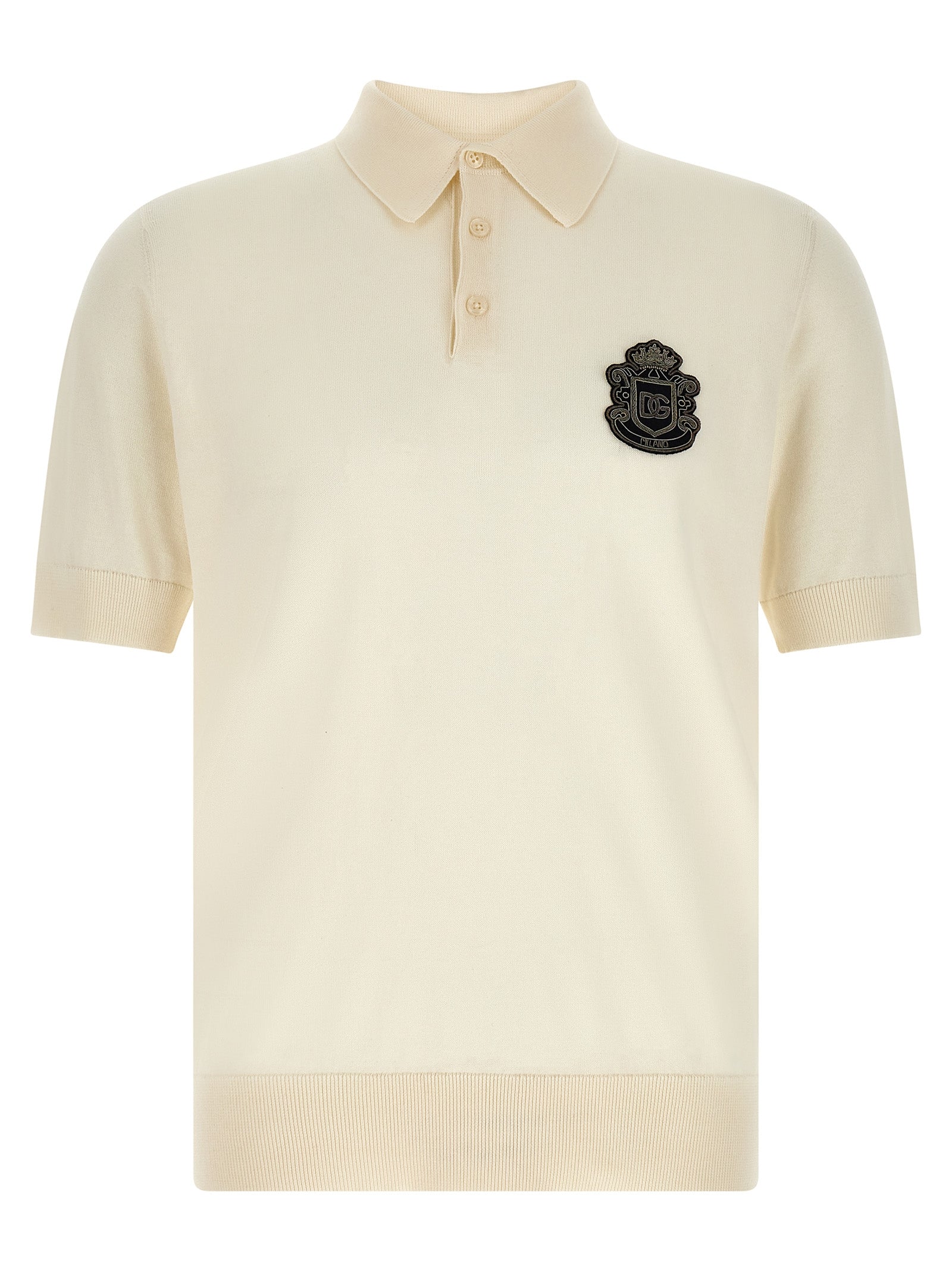 Dolce & Gabbana White Cotton Polo Men's Shirt