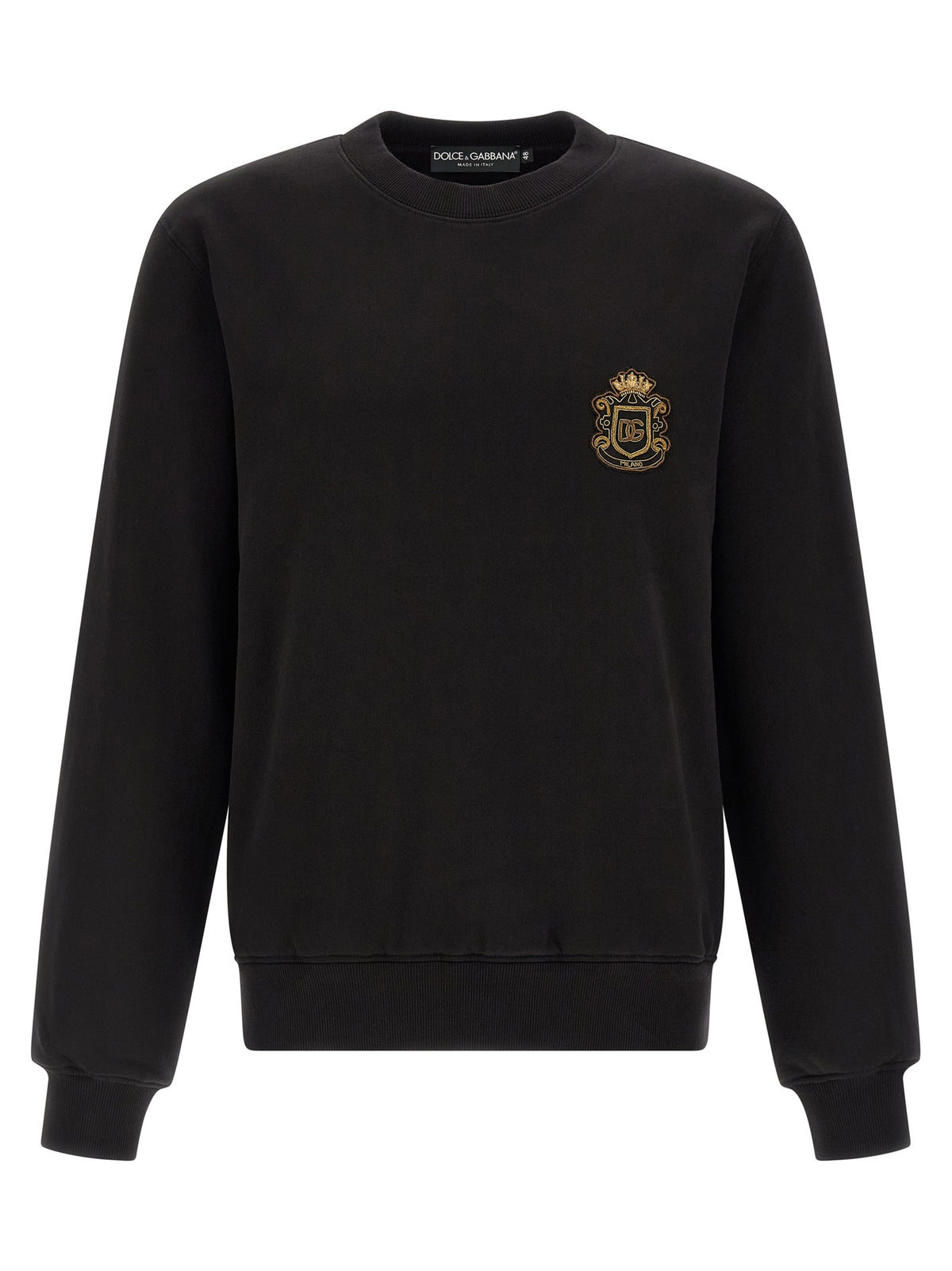 Dolce & Gabbana Black Cotton Men's Sweatshirt