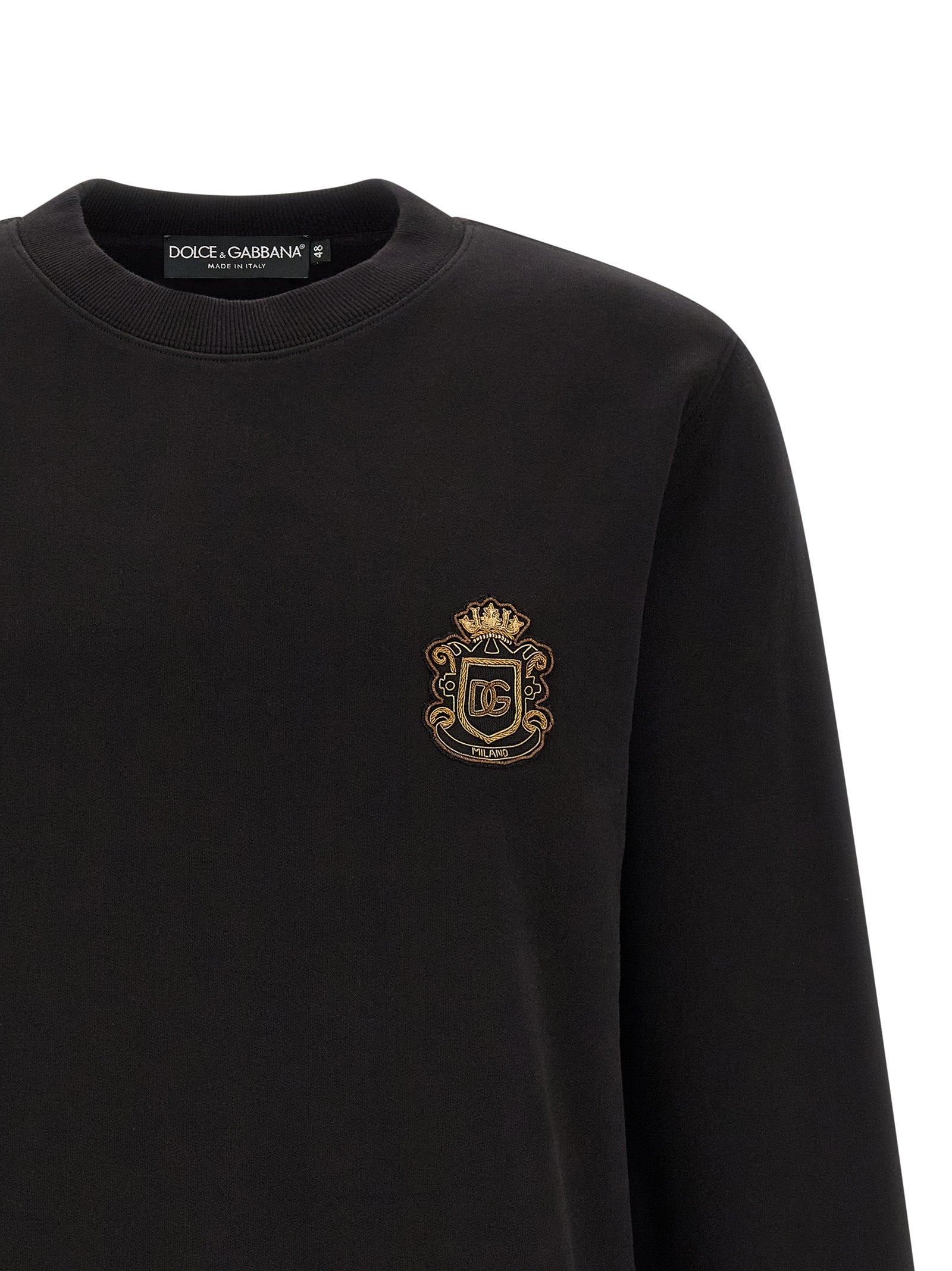 Dolce & Gabbana Black Cotton Men's Sweatshirt