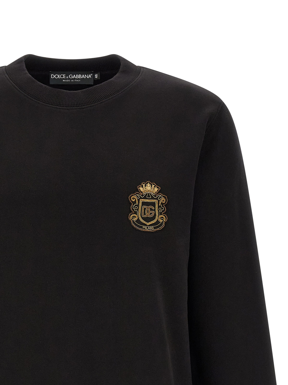 Dolce & Gabbana Black Cotton Men's Sweatshirt