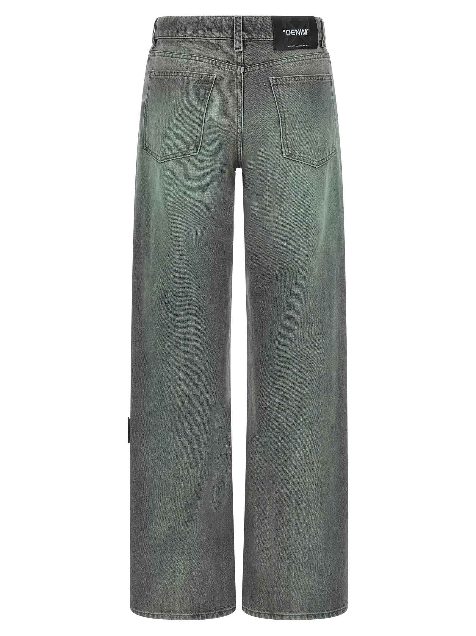 Off-White Gray Cotton Jeans Women's Denim